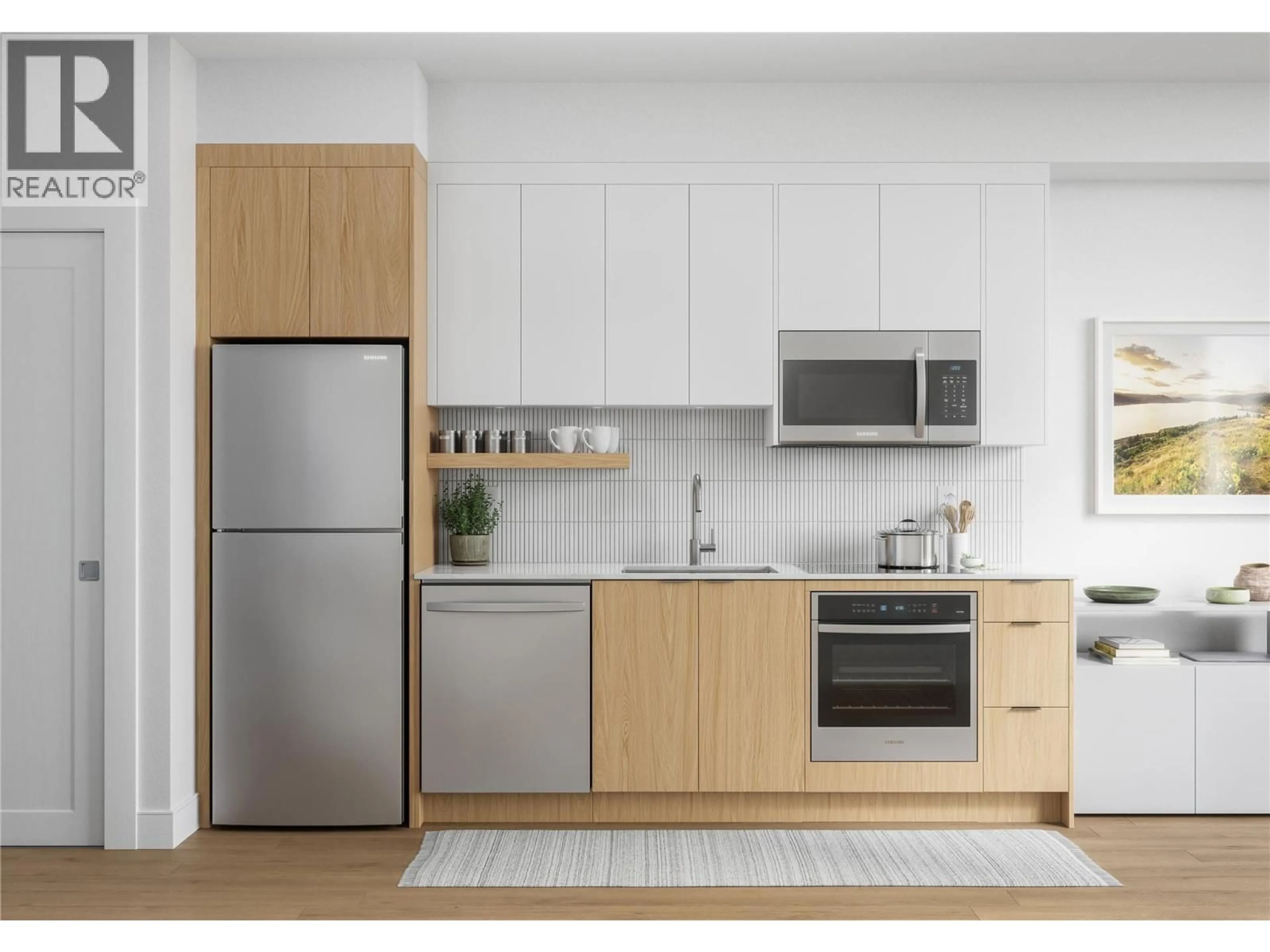 Standard kitchen, wood/laminate floor for 540 - 1281 PRIDHAM AVENUE, Kelowna British Columbia V1Y0R6