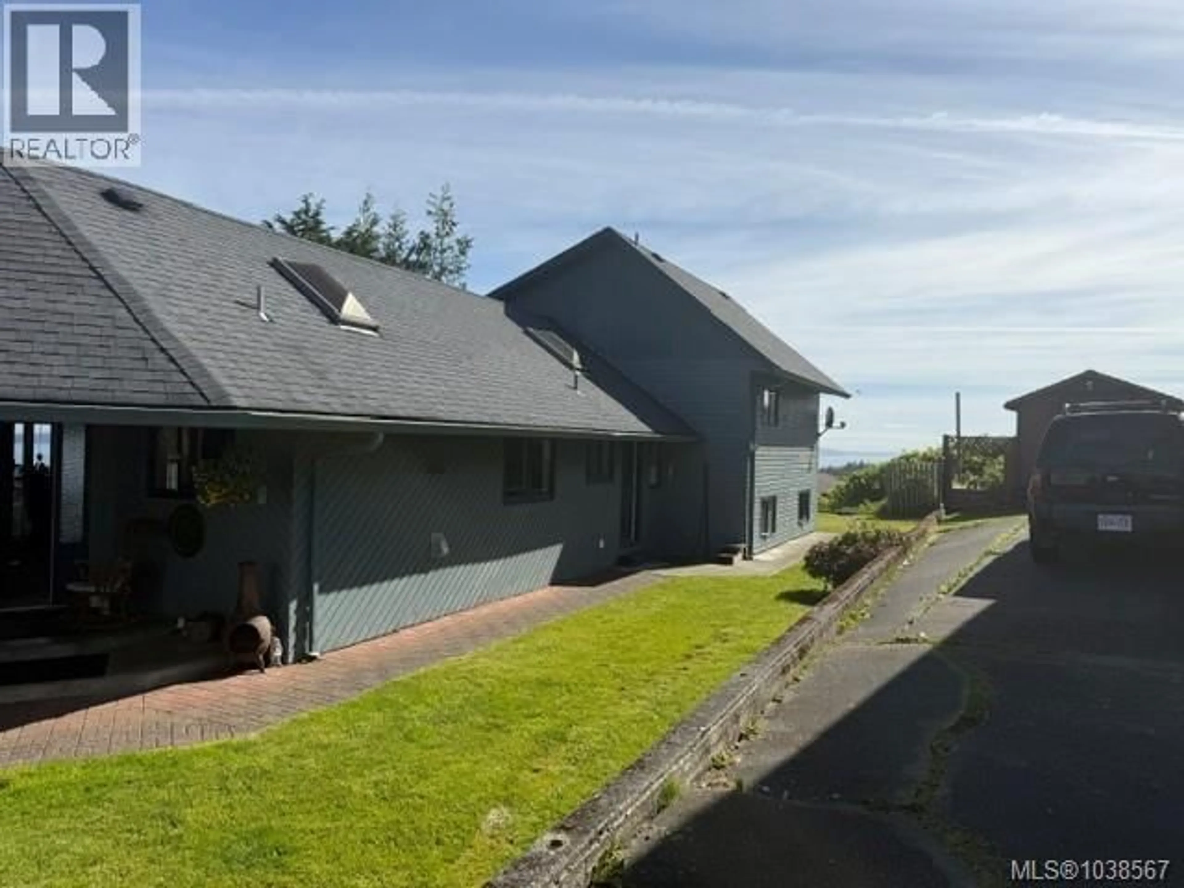 A pic from outside/outdoor area/front of a property/back of a property/a pic from drone, street for 2688 BROCKINGTON PLACE, Port McNeill British Columbia V0N2R0