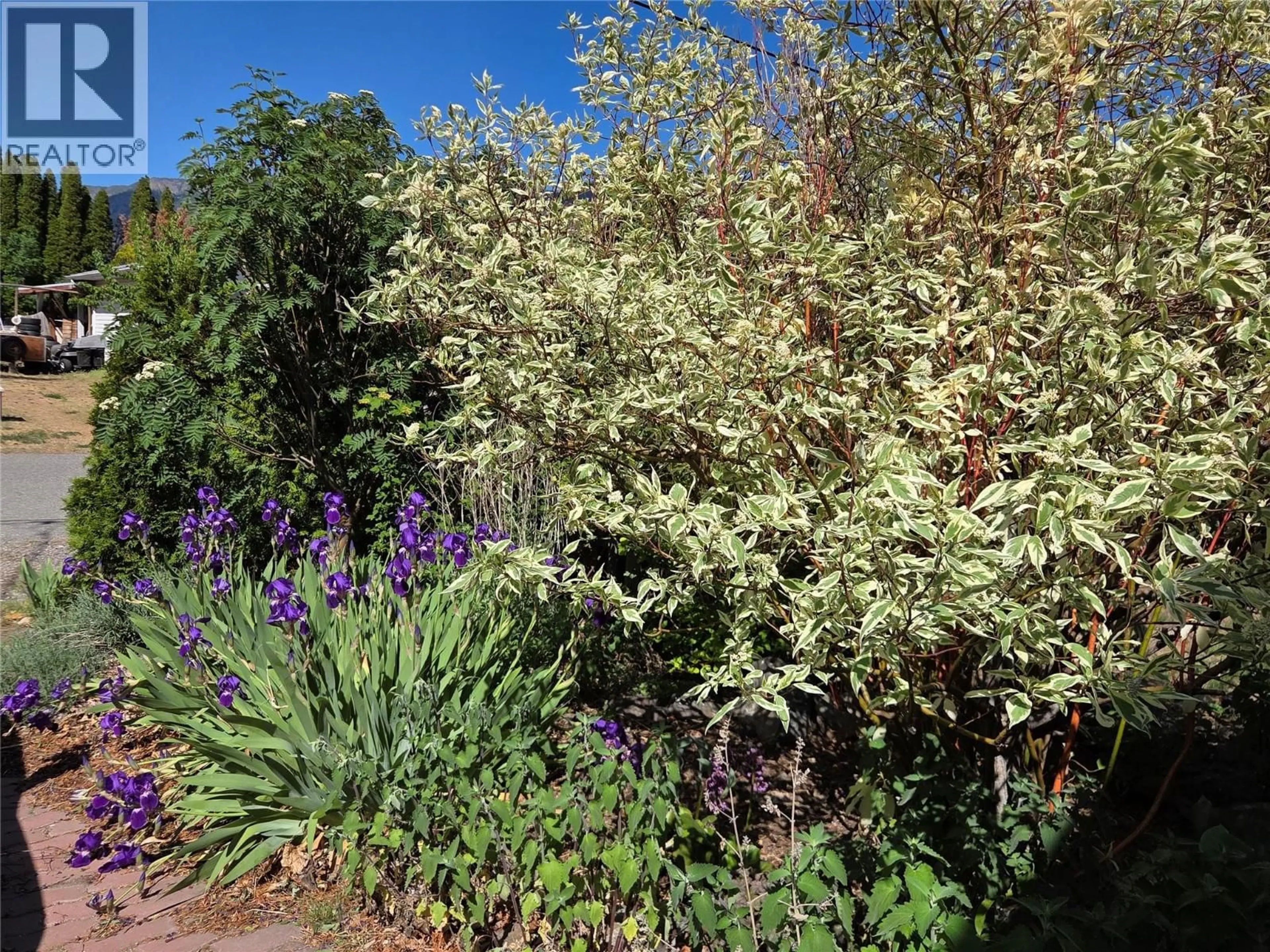 A pic from outside/outdoor area/front of a property/back of a property/a pic from drone, forest/trees view for 425 3RD AVENUE, Keremeos British Columbia V0X1N2