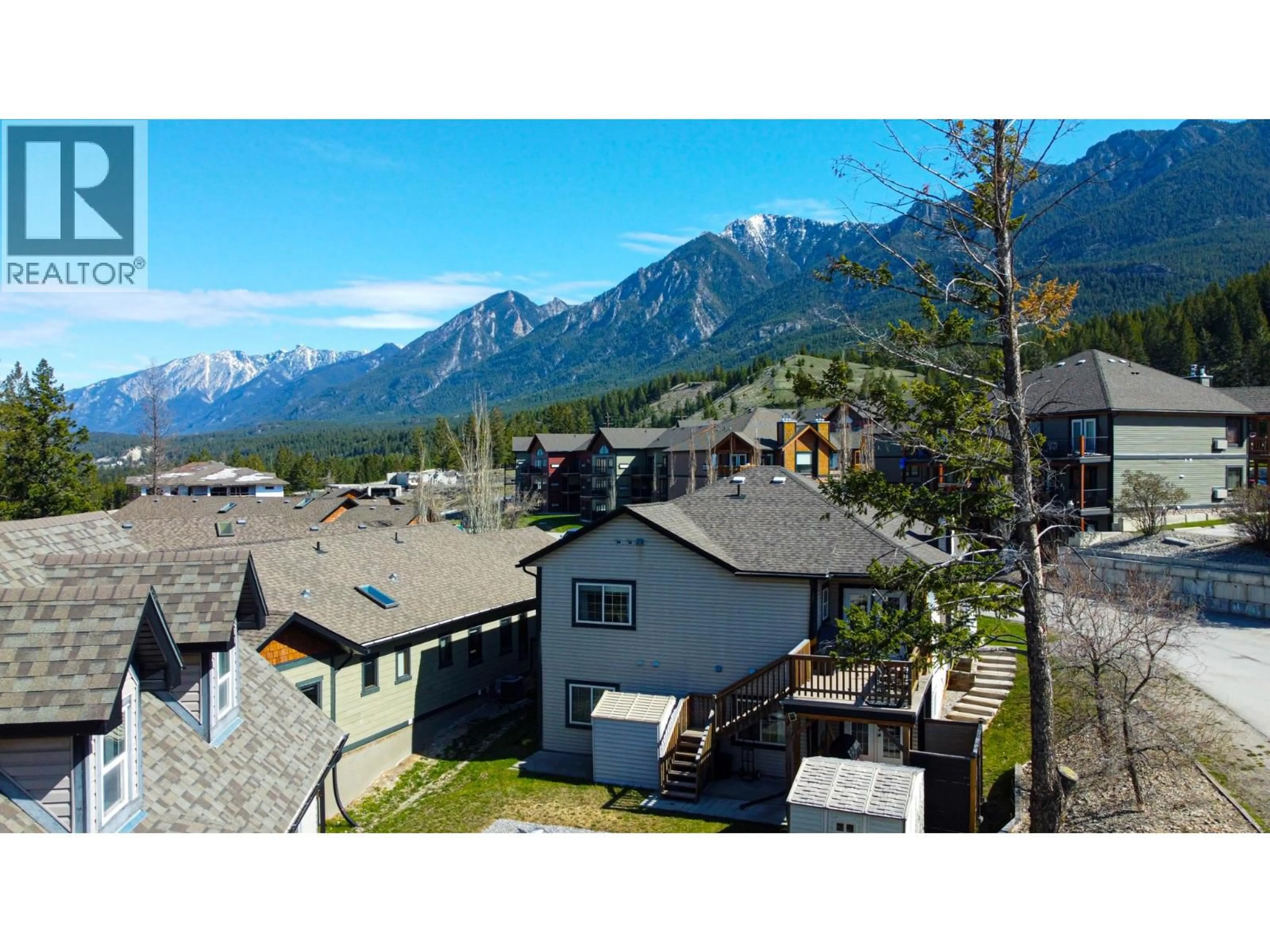 A pic from outside/outdoor area/front of a property/back of a property/a pic from drone, mountain view for 7311 COPPERHORN DRIVE, Radium Hot Springs British Columbia V0A1M0