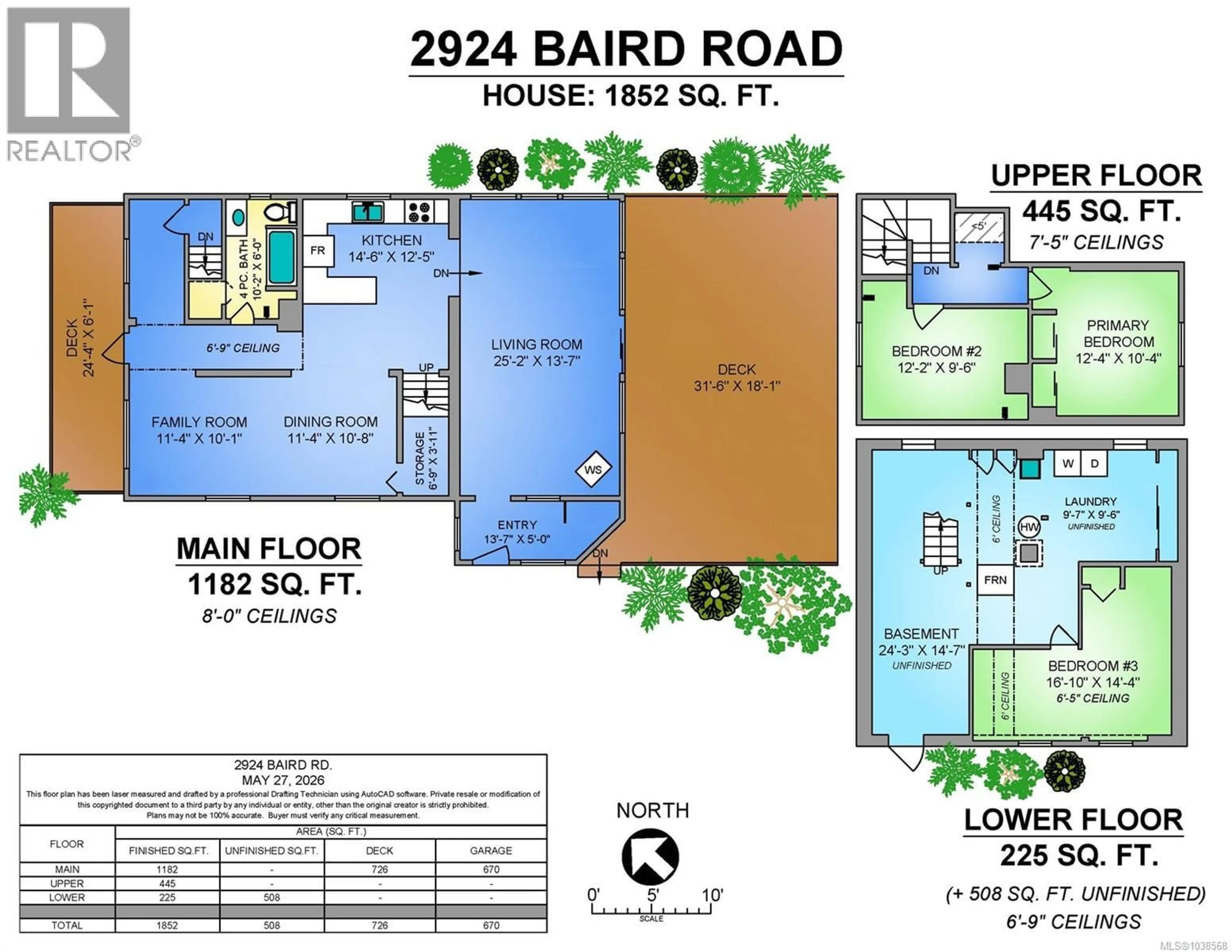 Floor plan for 2924 BAIRD ROAD, Courtenay British Columbia V9N9N6