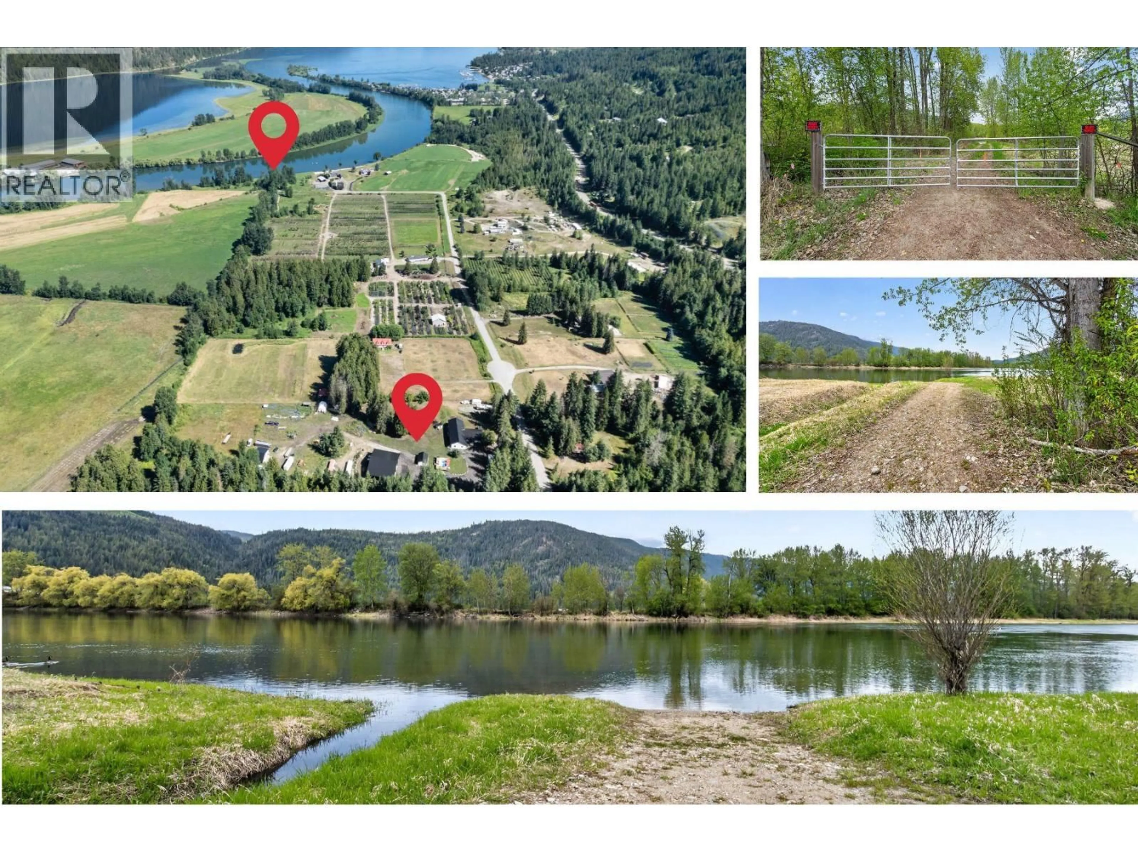 A pic from outside/outdoor area/front of a property/back of a property/a pic from drone, water/lake/river/ocean view for 22 PARSONS ROAD, Mara British Columbia V0E2K0