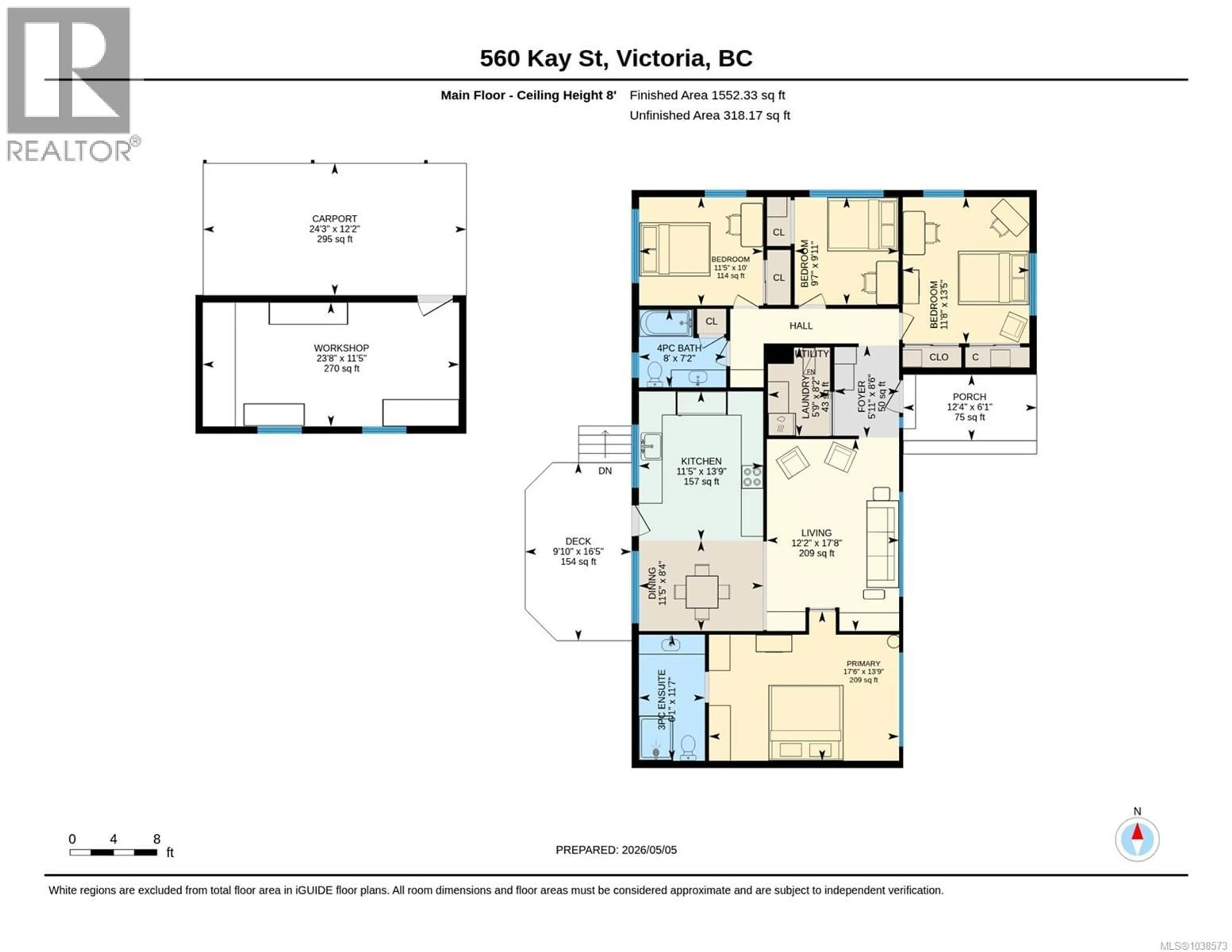 Floor plan for 560 KAY STREET, Saanich British Columbia V8Z2L3