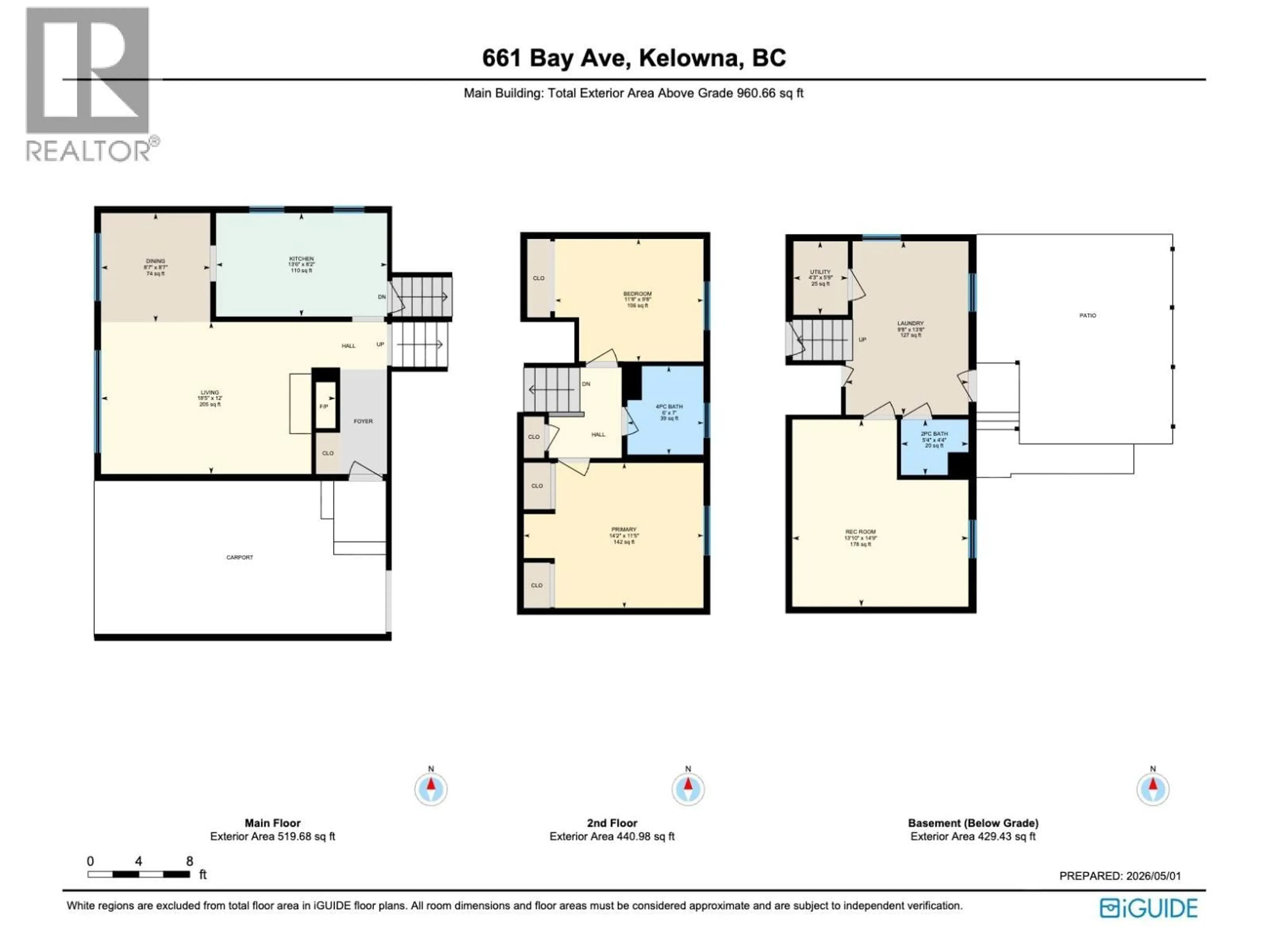 Floor plan for 661 BAY AVENUE, Kelowna British Columbia V1Y7J8