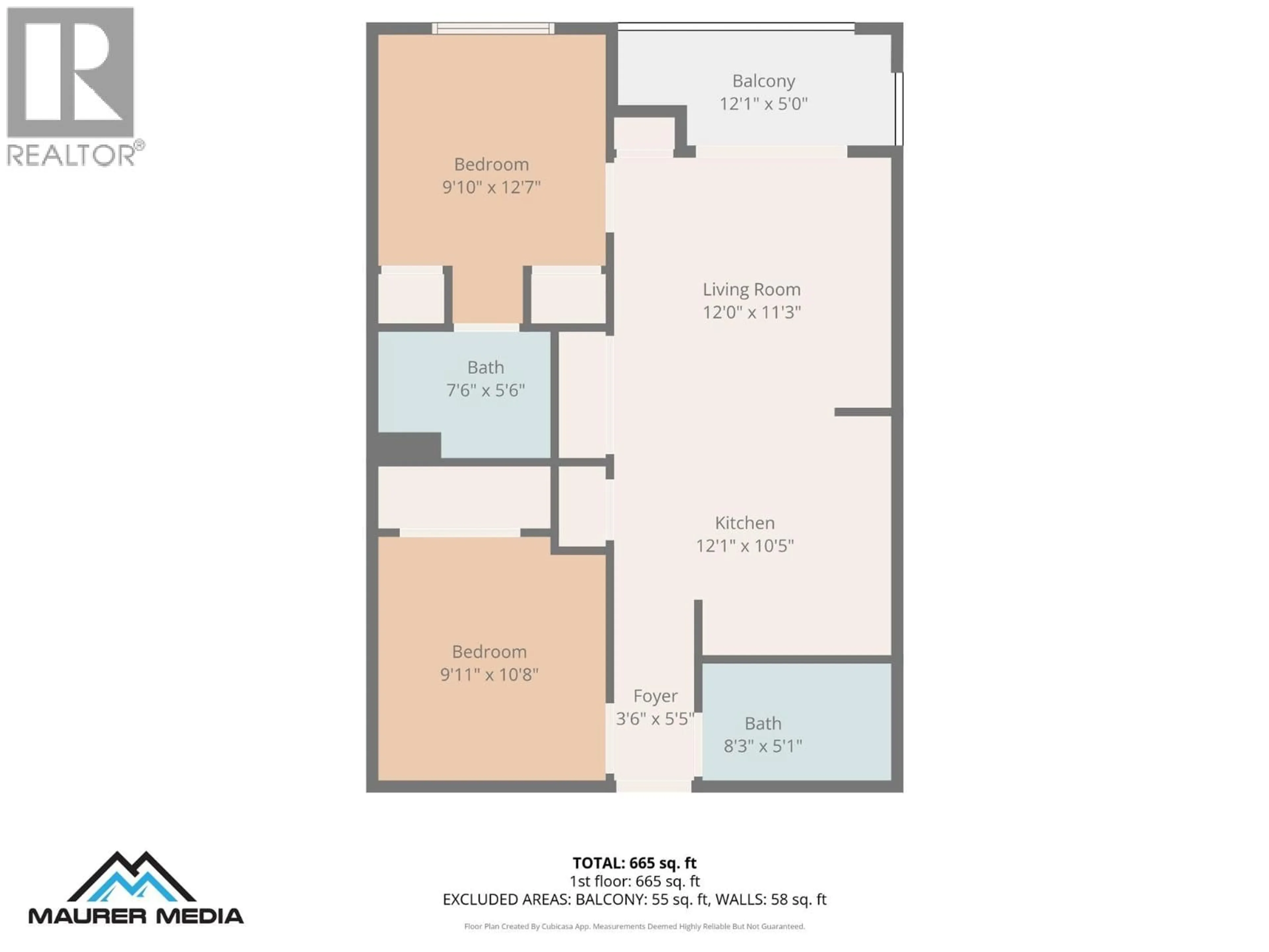 Floor plan for 223 - 625 ACADEMY WAY, Kelowna British Columbia V1V0E3