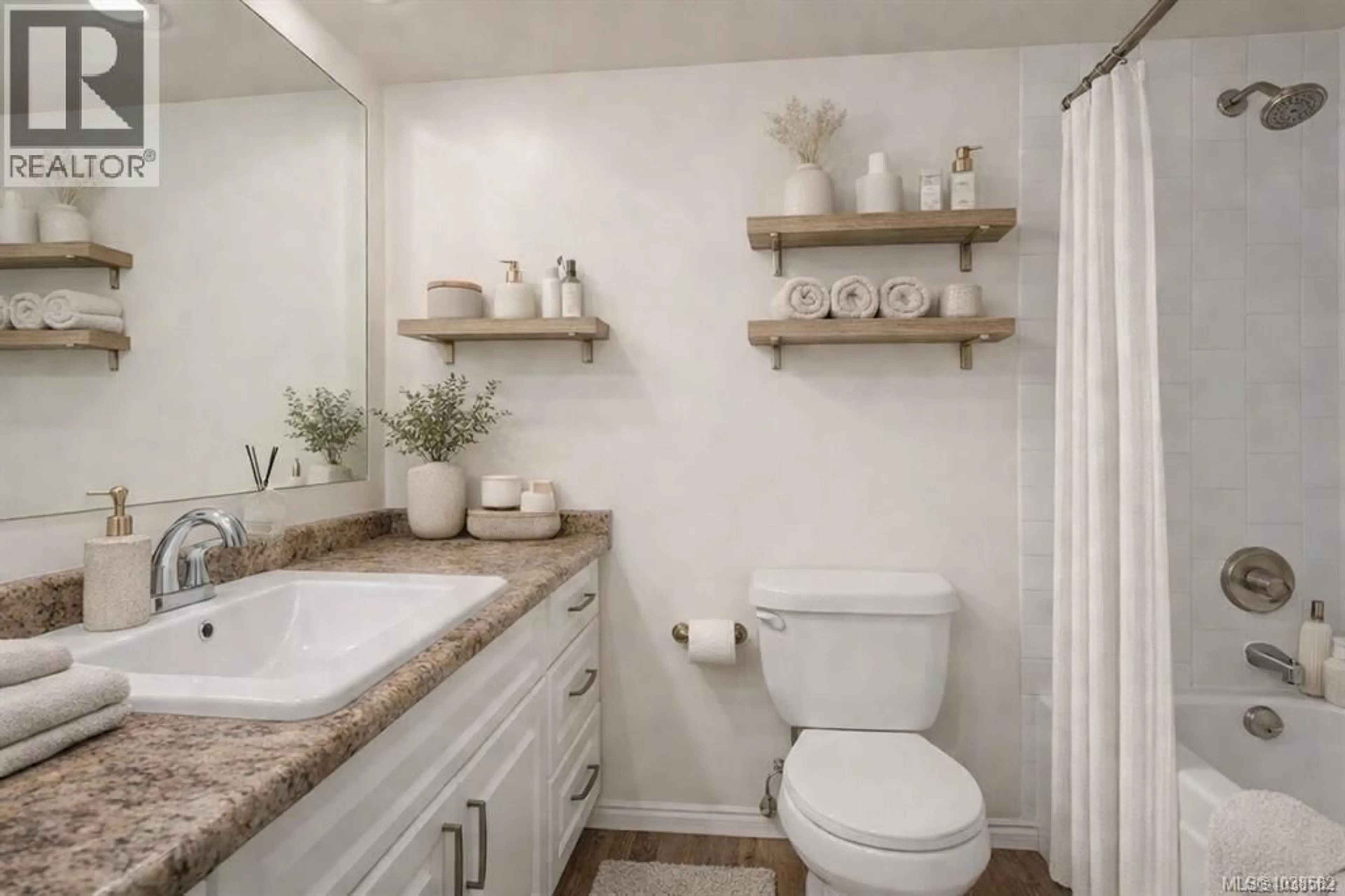 Standard bathroom, ceramic/tile floor for 302 - 1005 MCKENZIE AVENUE, Saanich British Columbia V8X4A9
