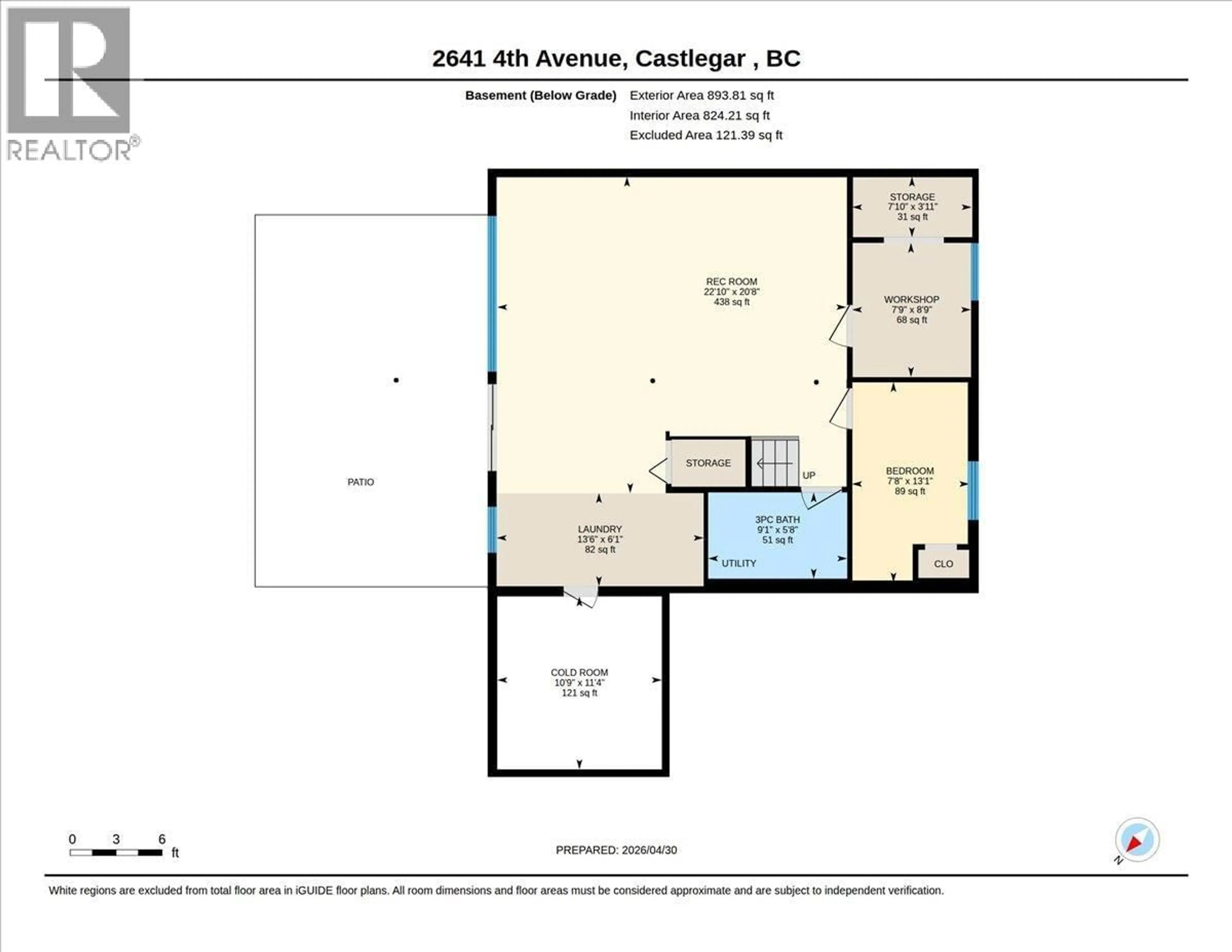 Floor plan for 2641 4TH AVENUE, Castlegar British Columbia V1N2S1