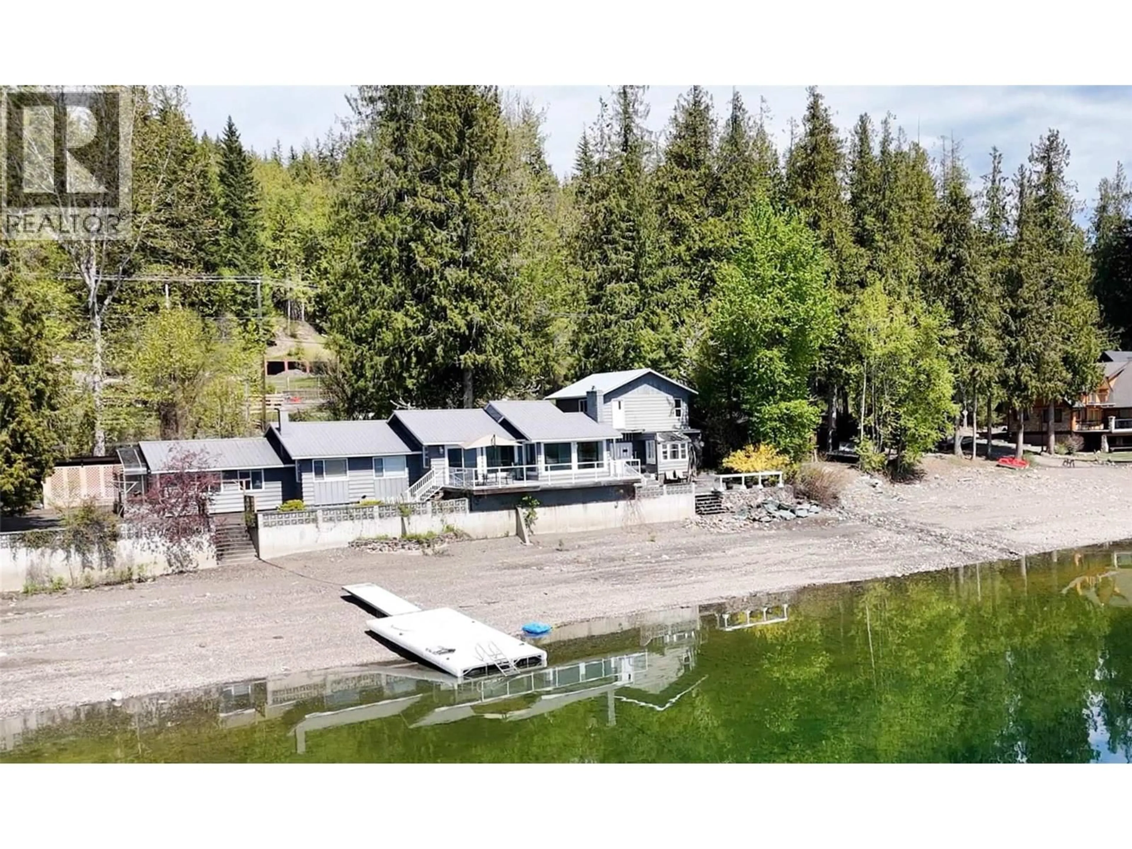 A pic from outside/outdoor area/front of a property/back of a property/a pic from drone, water/lake/river/ocean view for 6726 SQUILAX ANGLEMONT ROAD, Magna Bay British Columbia V0E1M7