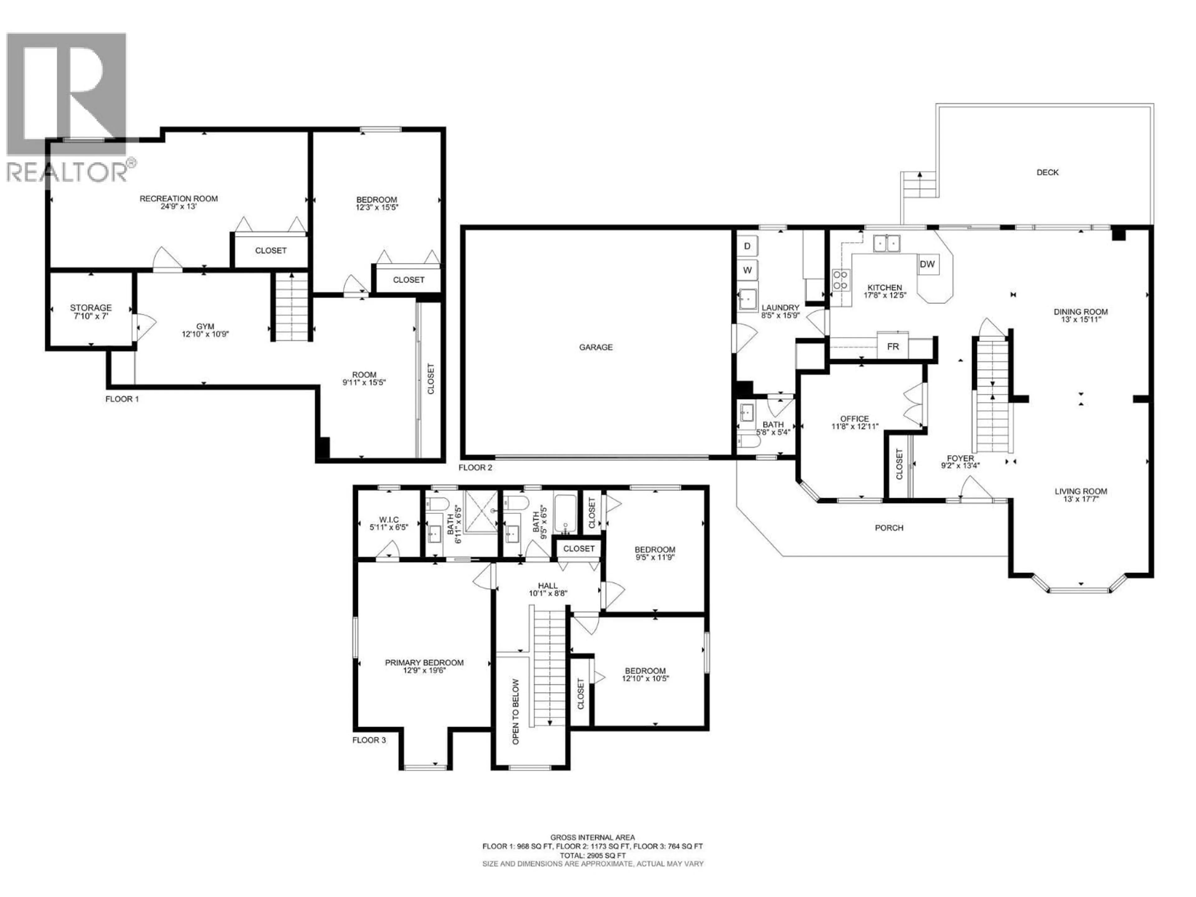 Floor plan for 4621 PARKRIDGE DRIVE, Kelowna British Columbia V1W3A9