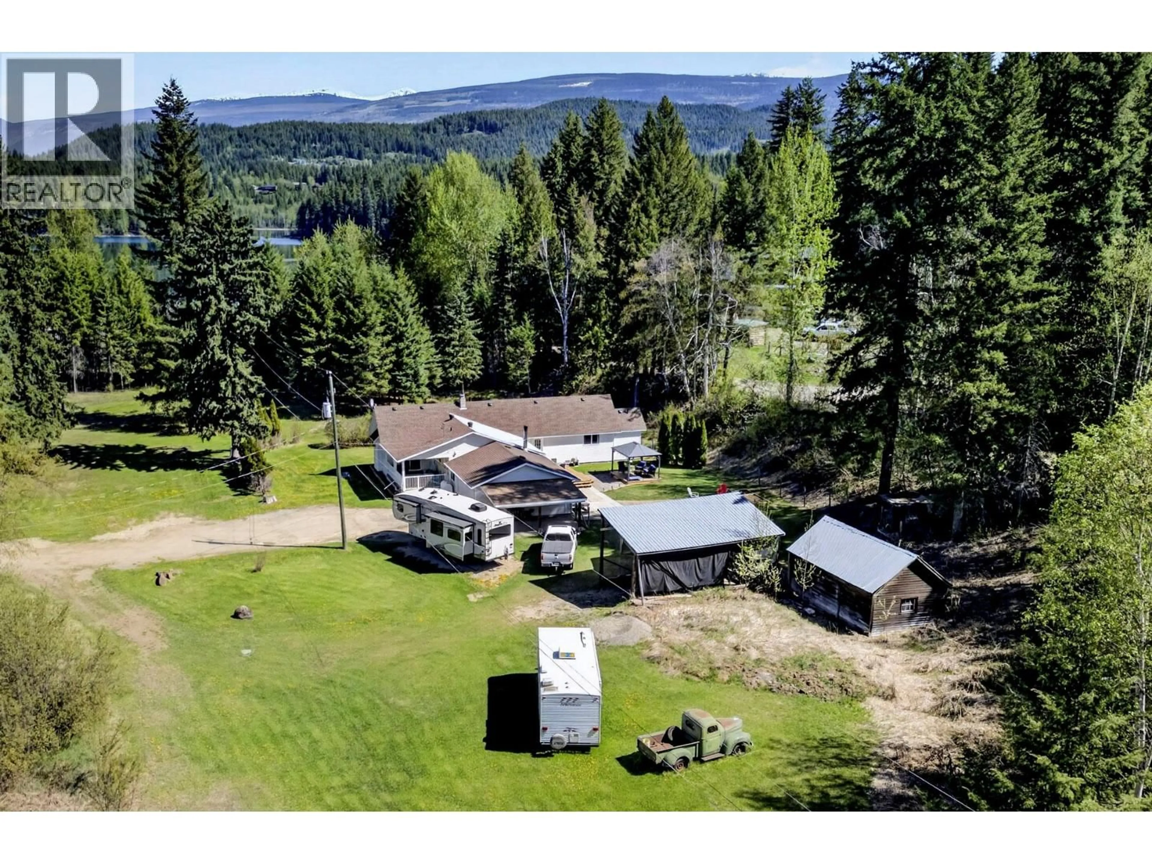 A pic from outside/outdoor area/front of a property/back of a property/a pic from drone, mountain view for 106E OLD N THOMPSON HIGHWAY, Clearwater British Columbia V0E1N2