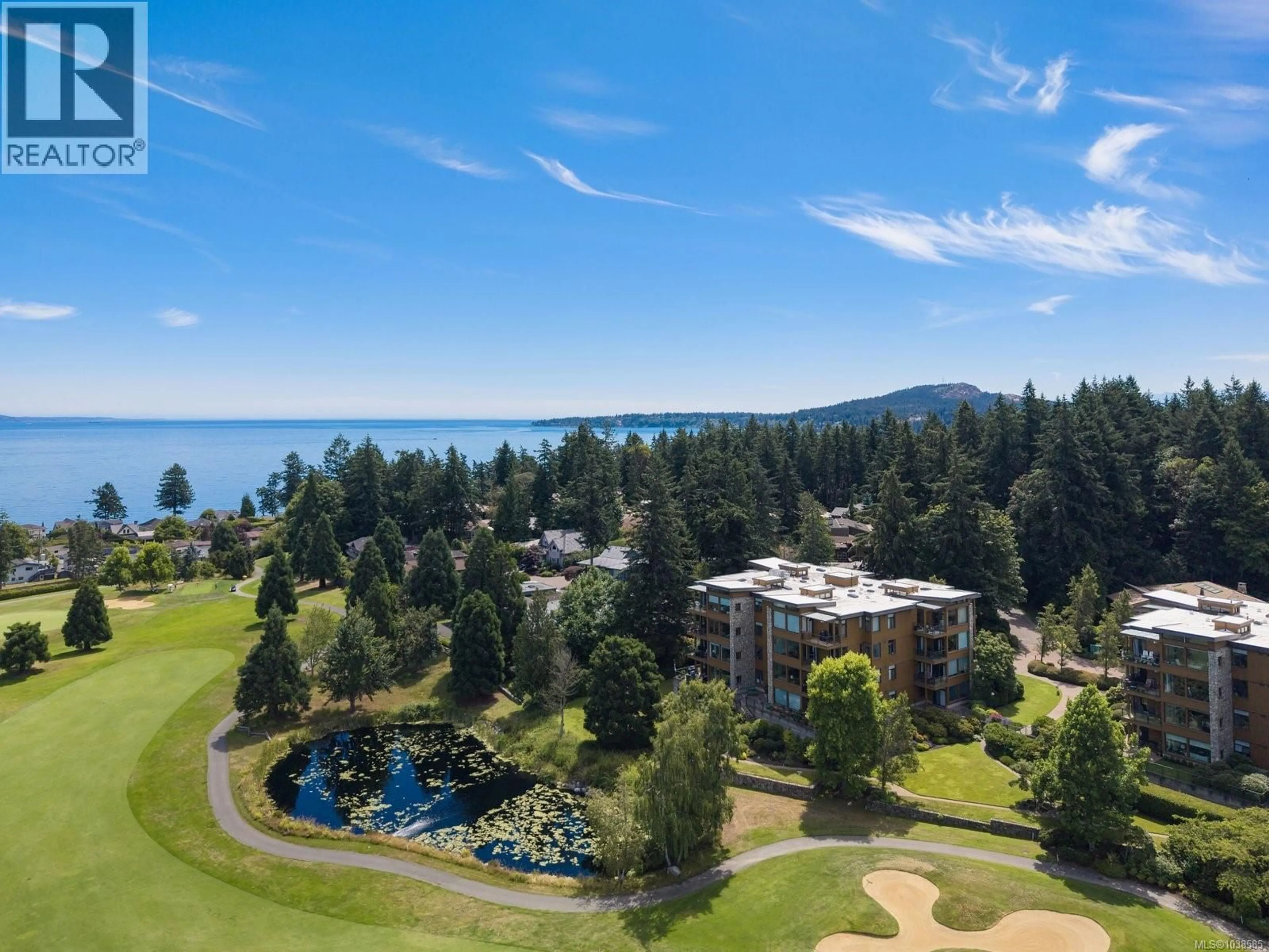 A pic from outside/outdoor area/front of a property/back of a property/a pic from drone, water/lake/river/ocean view for 304 - 5327 CORDOVA BAY ROAD, Saanich British Columbia V8Y2L3