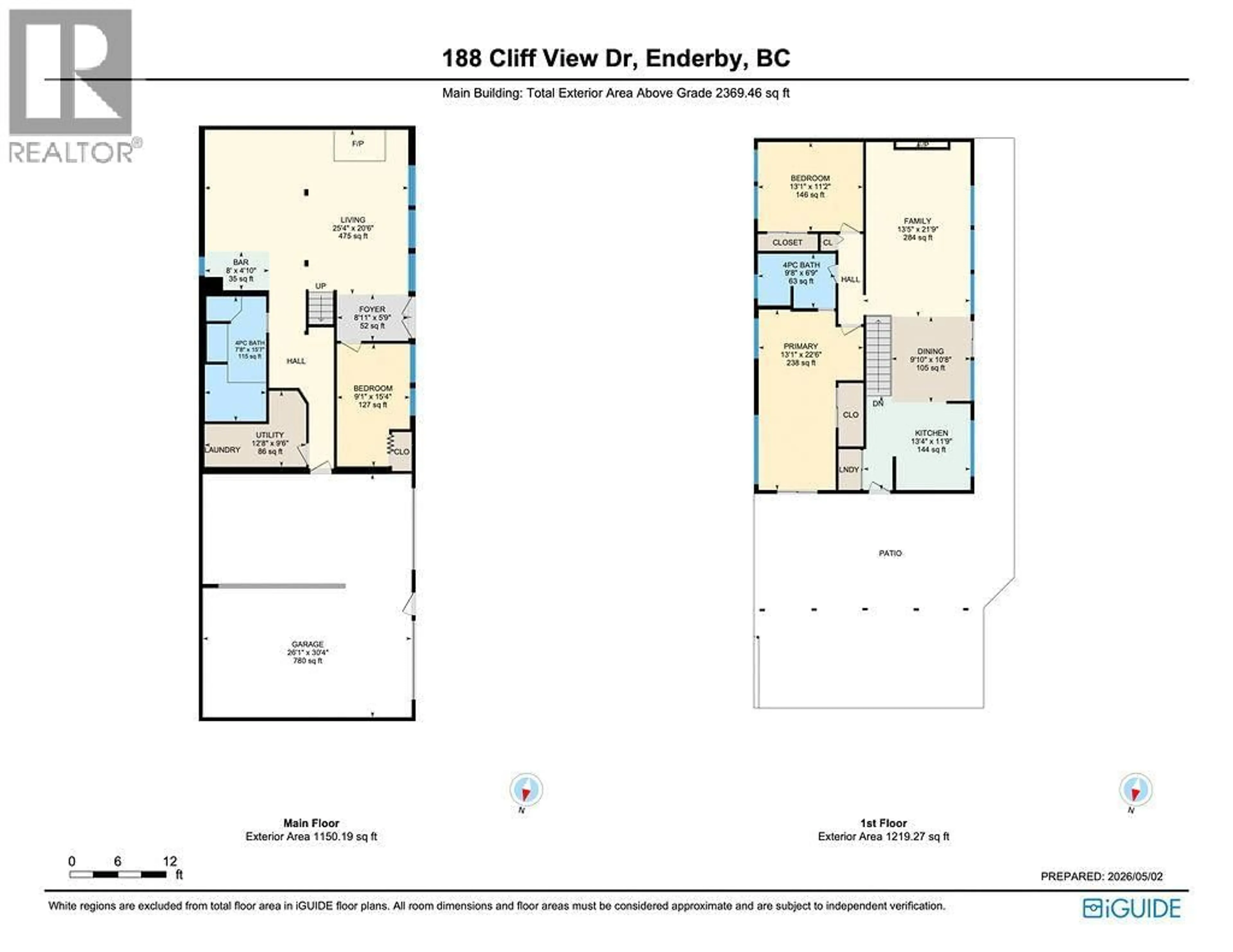 Floor plan for 188 CLIFFVIEW DRIVE, Enderby British Columbia V4Y4C1