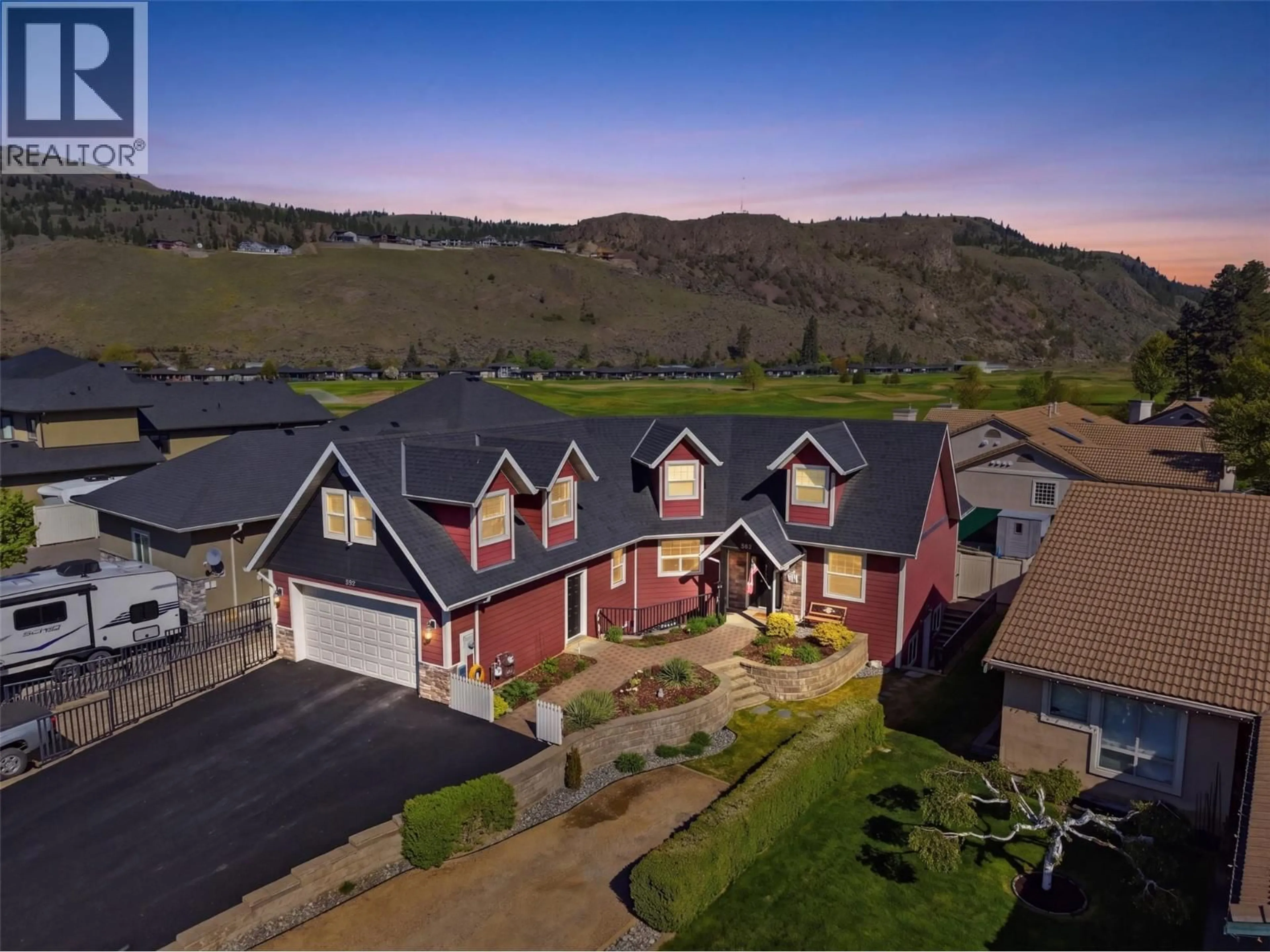 A pic from outside/outdoor area/front of a property/back of a property/a pic from drone, mountain view for 662 HARRINGTON ROAD, Kamloops British Columbia V2B6T7