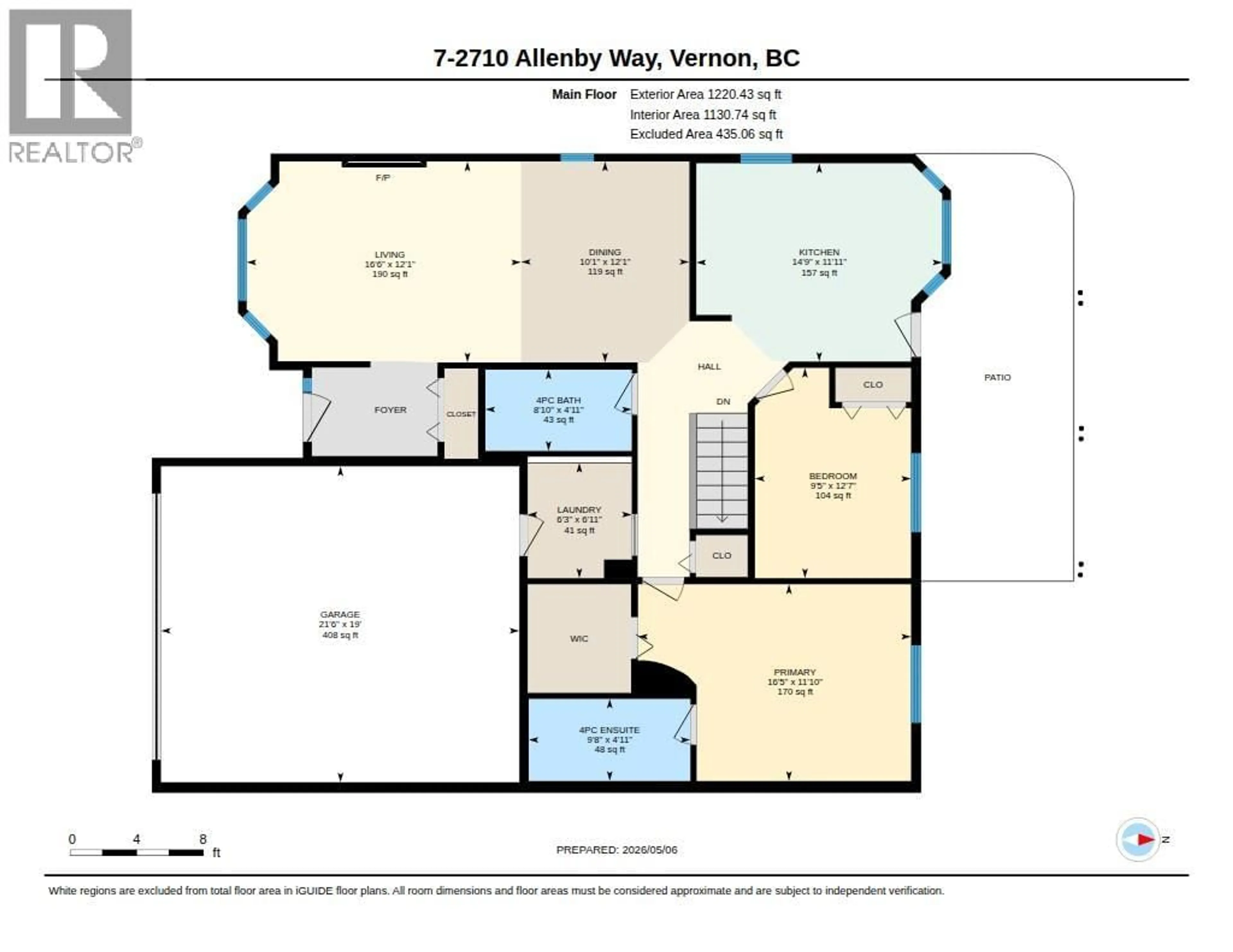 Floor plan for 7 - 2710 ALLENBY WAY, Vernon British Columbia V1T9P2