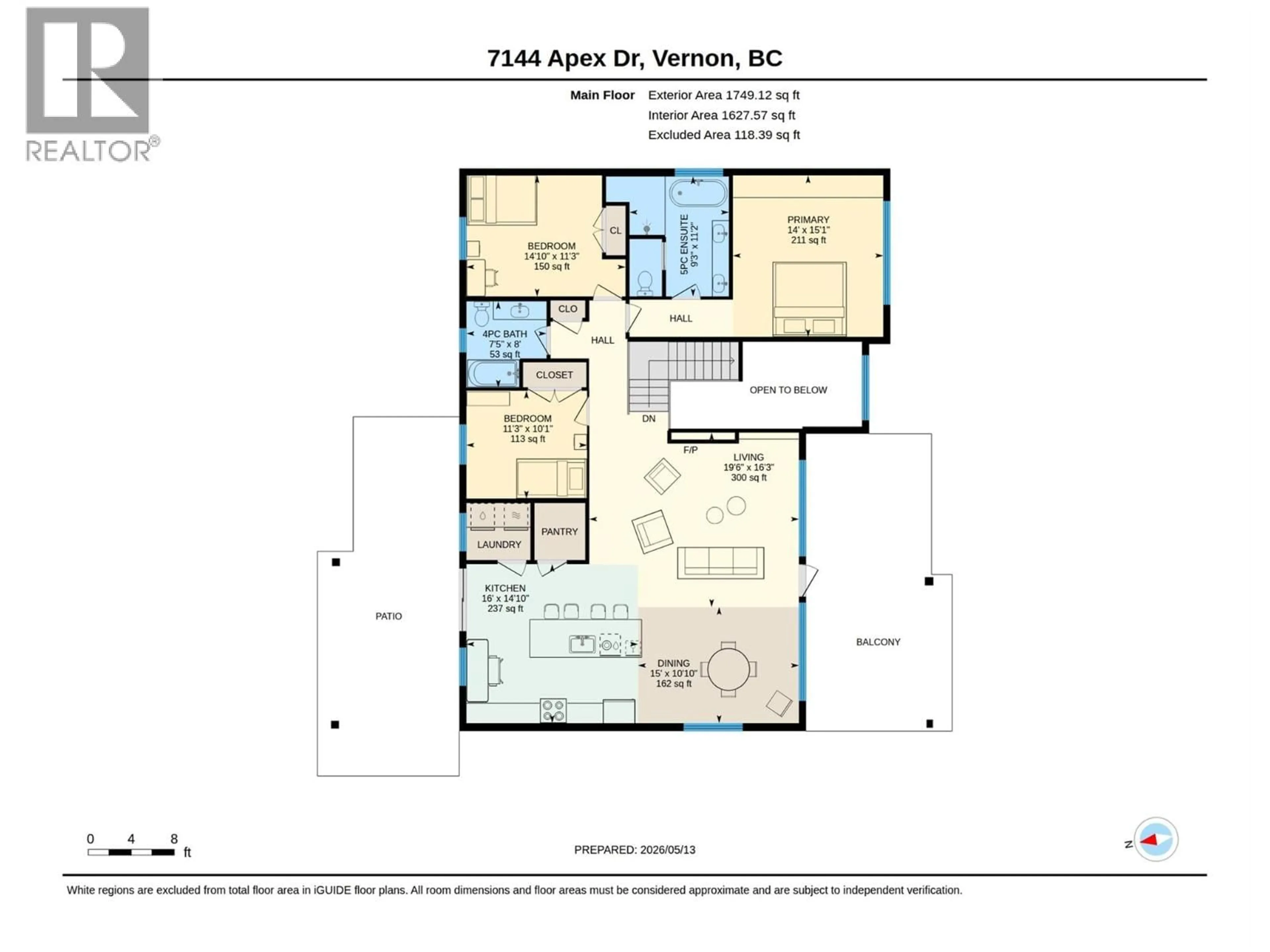 Floor plan for 7144 APEX DRIVE, Vernon British Columbia V1B4E4