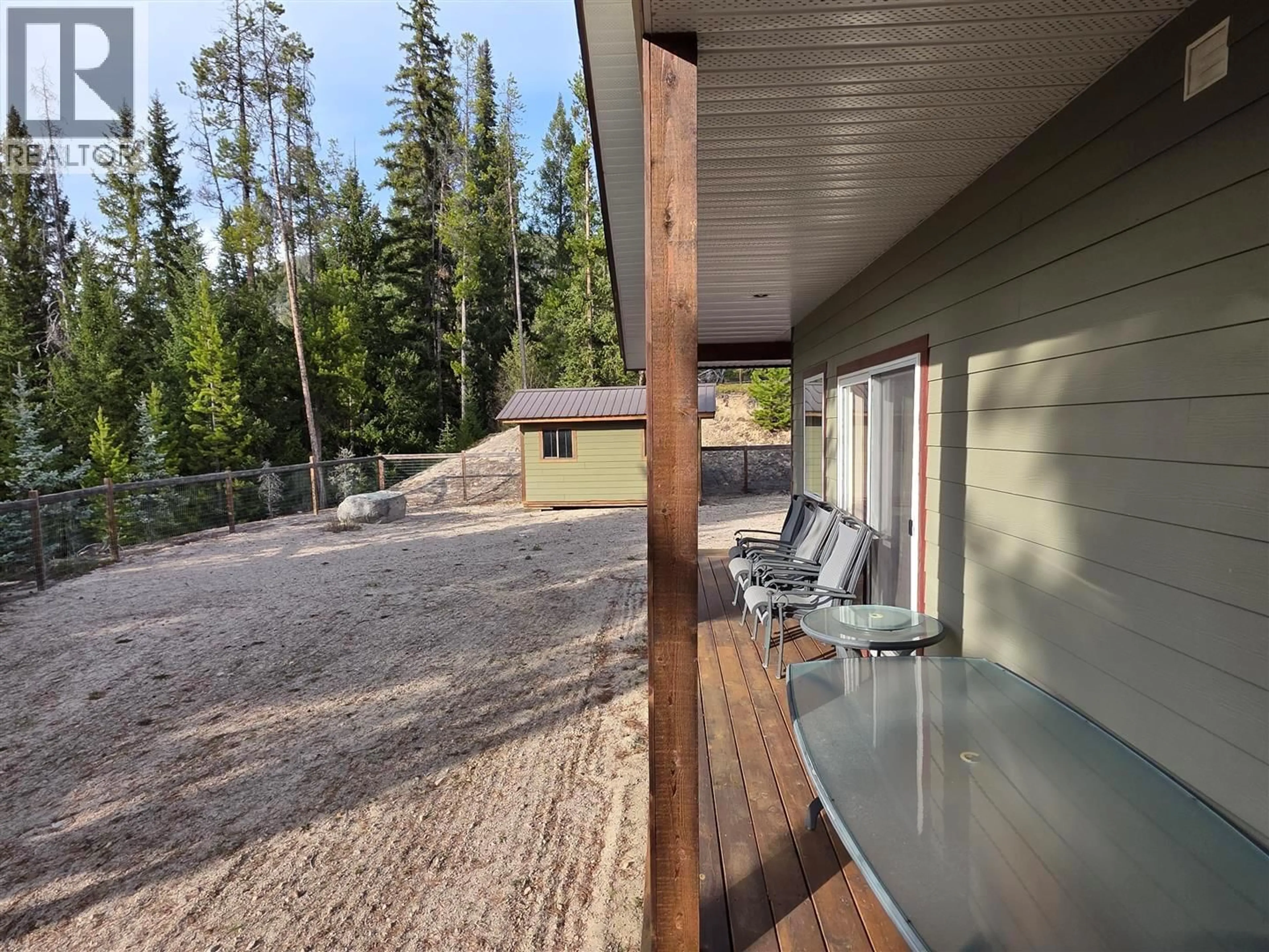 Patio, forest/trees view for 145 JELLICOE ROAD, Princeton British Columbia V0X1W0