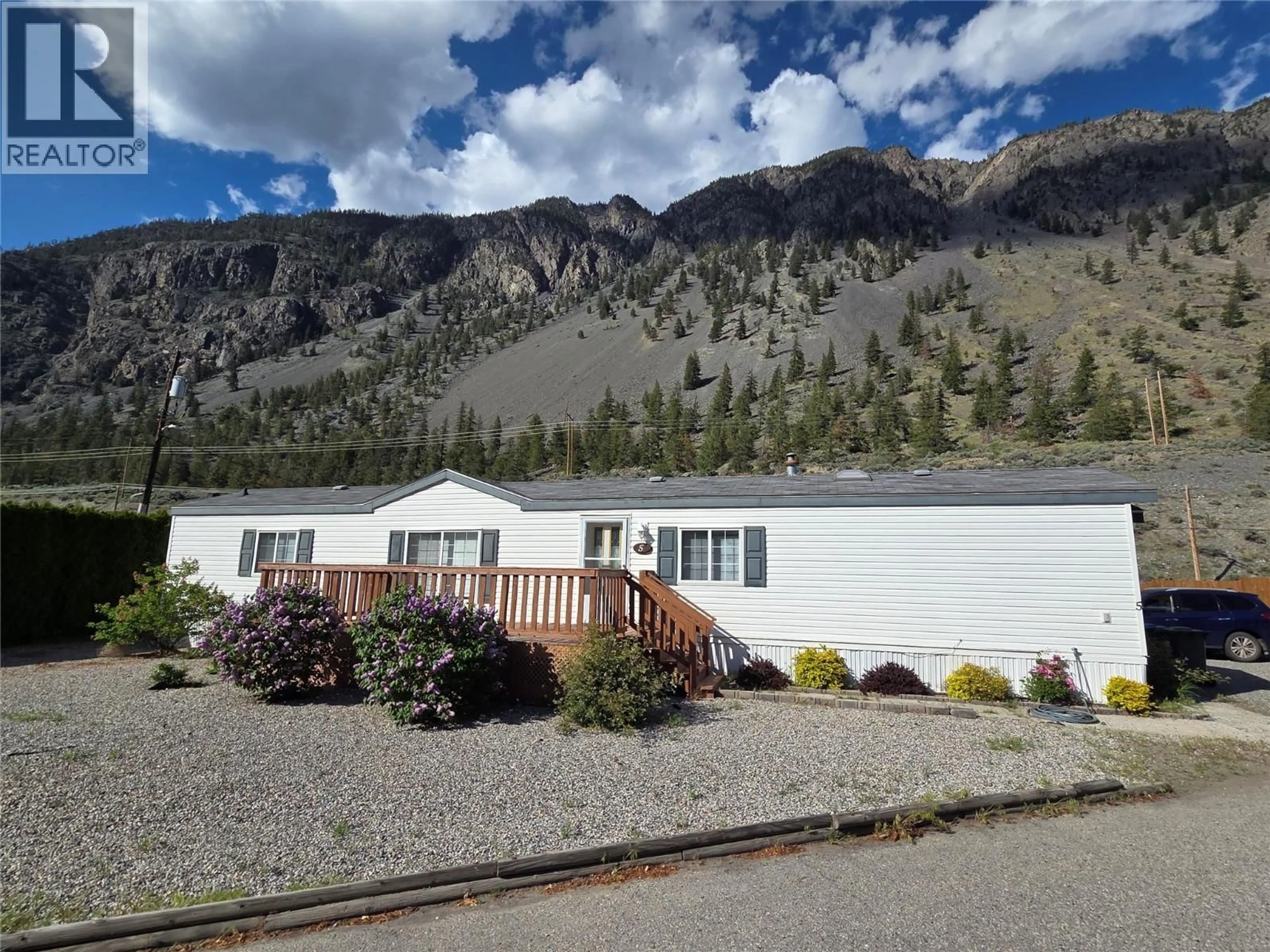 A pic from outside/outdoor area/front of a property/back of a property/a pic from drone, mountain view for 5 - 3455 HIGHWAY 3 OTHER, Keremeos British Columbia V0X1N1