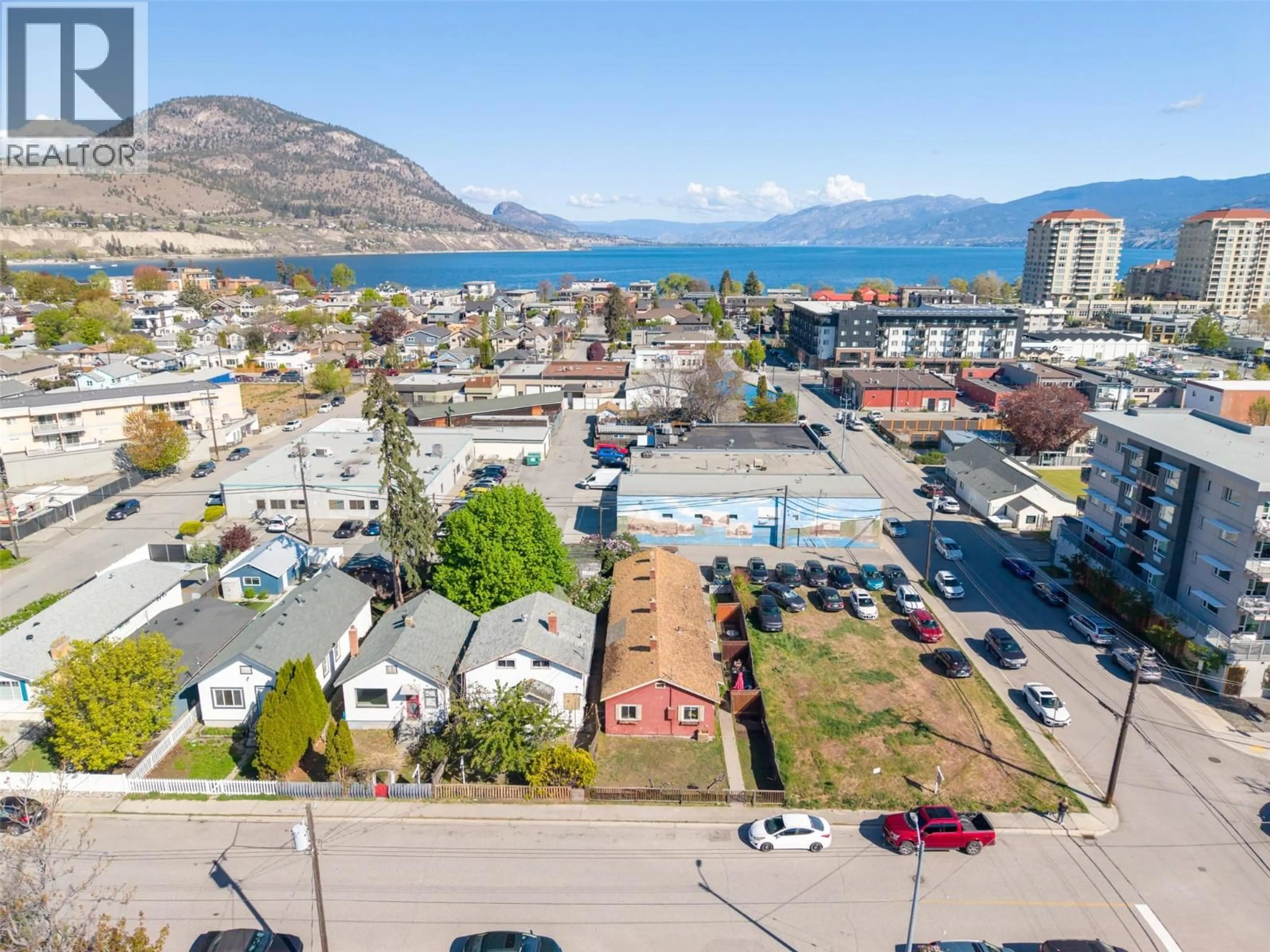 A pic from outside/outdoor area/front of a property/back of a property/a pic from drone, mountain view for 329 NANAIMO AVENUE WEST, Penticton British Columbia V2A1N8