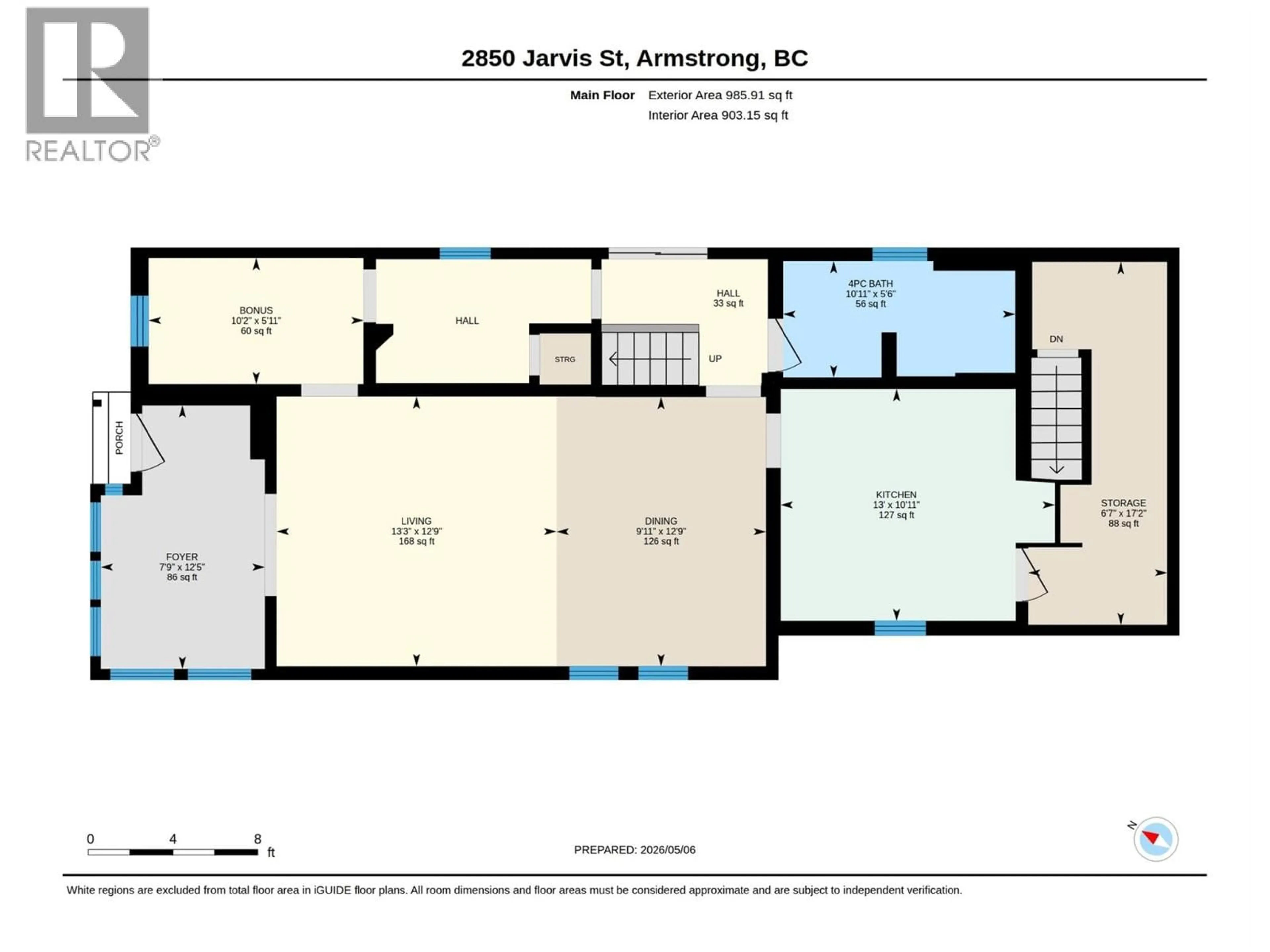 Floor plan for 2850 JARVIS STREET, Armstrong British Columbia V4Y0G1