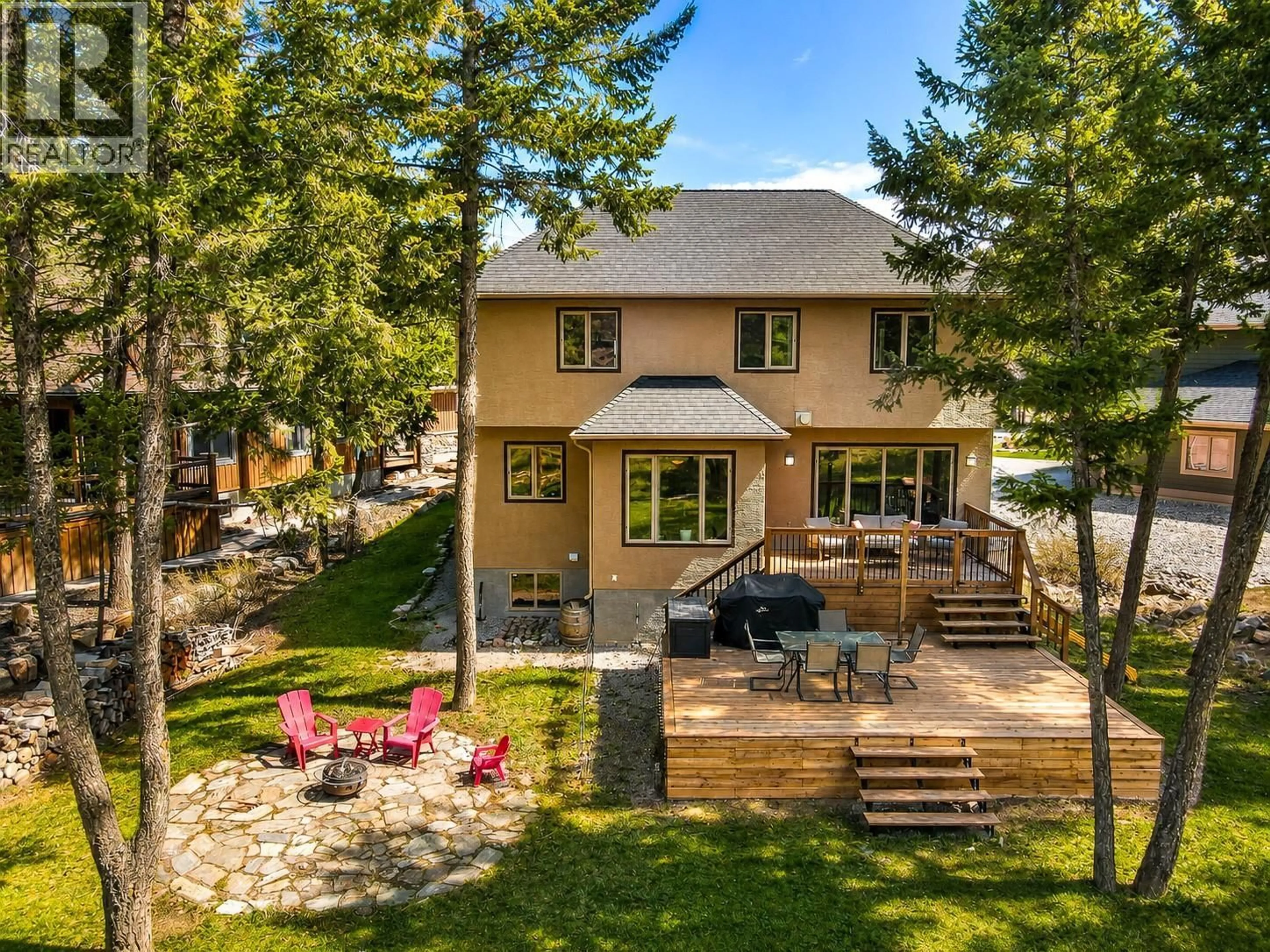 A pic from outside/outdoor area/front of a property/back of a property/a pic from drone, water/lake/river/ocean view for 2568 SANDSTONE OTHER, Invermere British Columbia V0A1K6