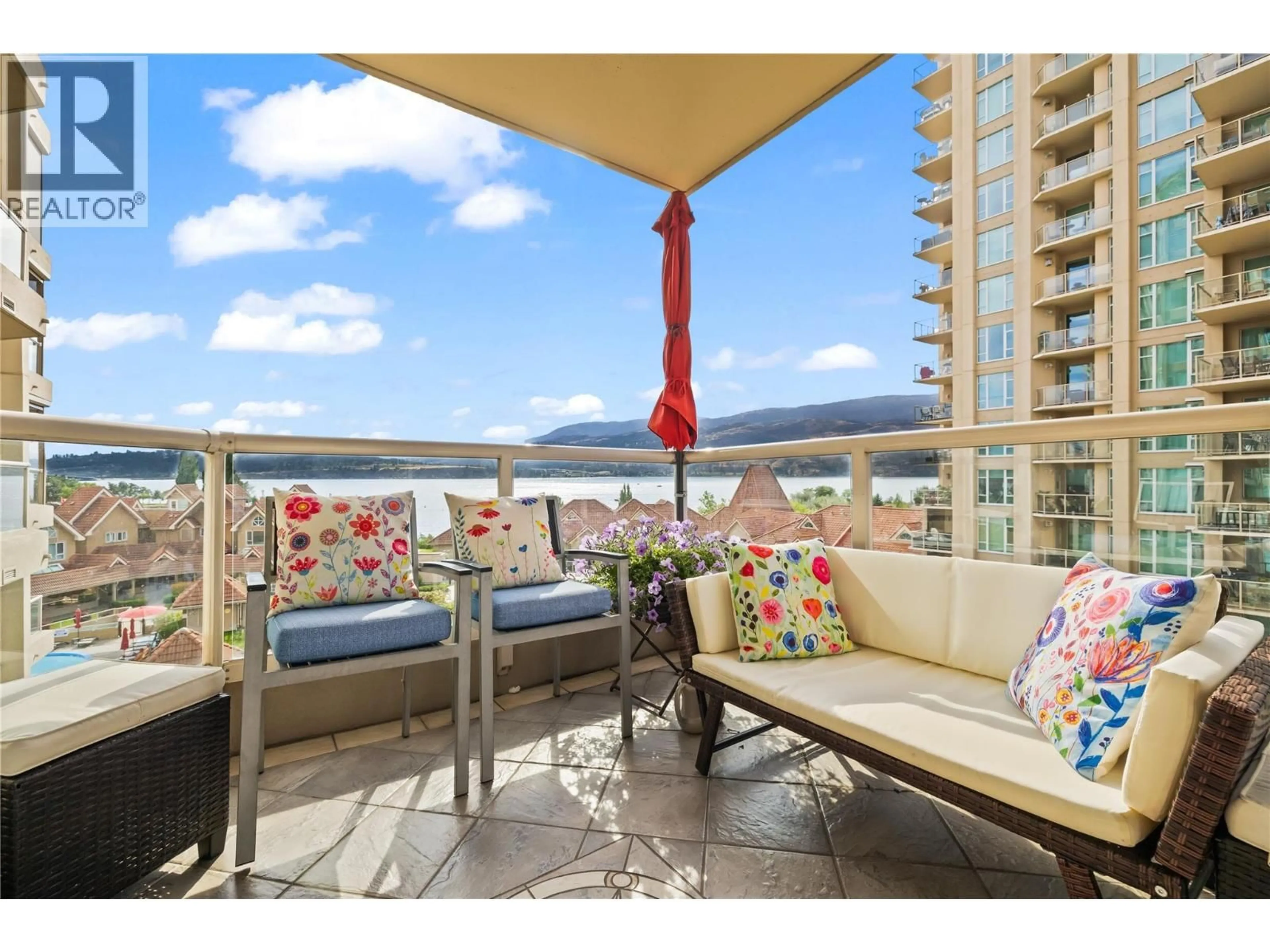 Patio, water/lake/river/ocean view for 706 - 1152 SUNSET DRIVE, Kelowna British Columbia V1Y9R7