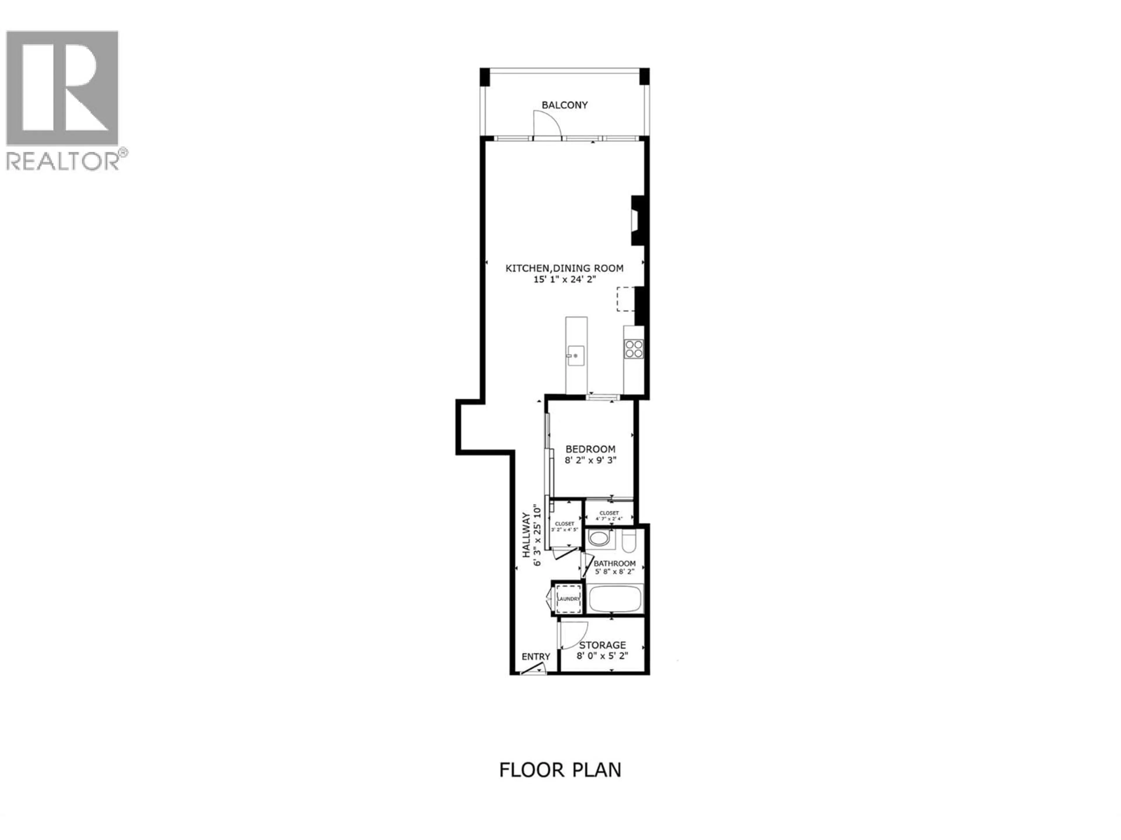 Floor plan for 312 - 1289 ELLIS STREET, Kelowna British Columbia V1Y9X6