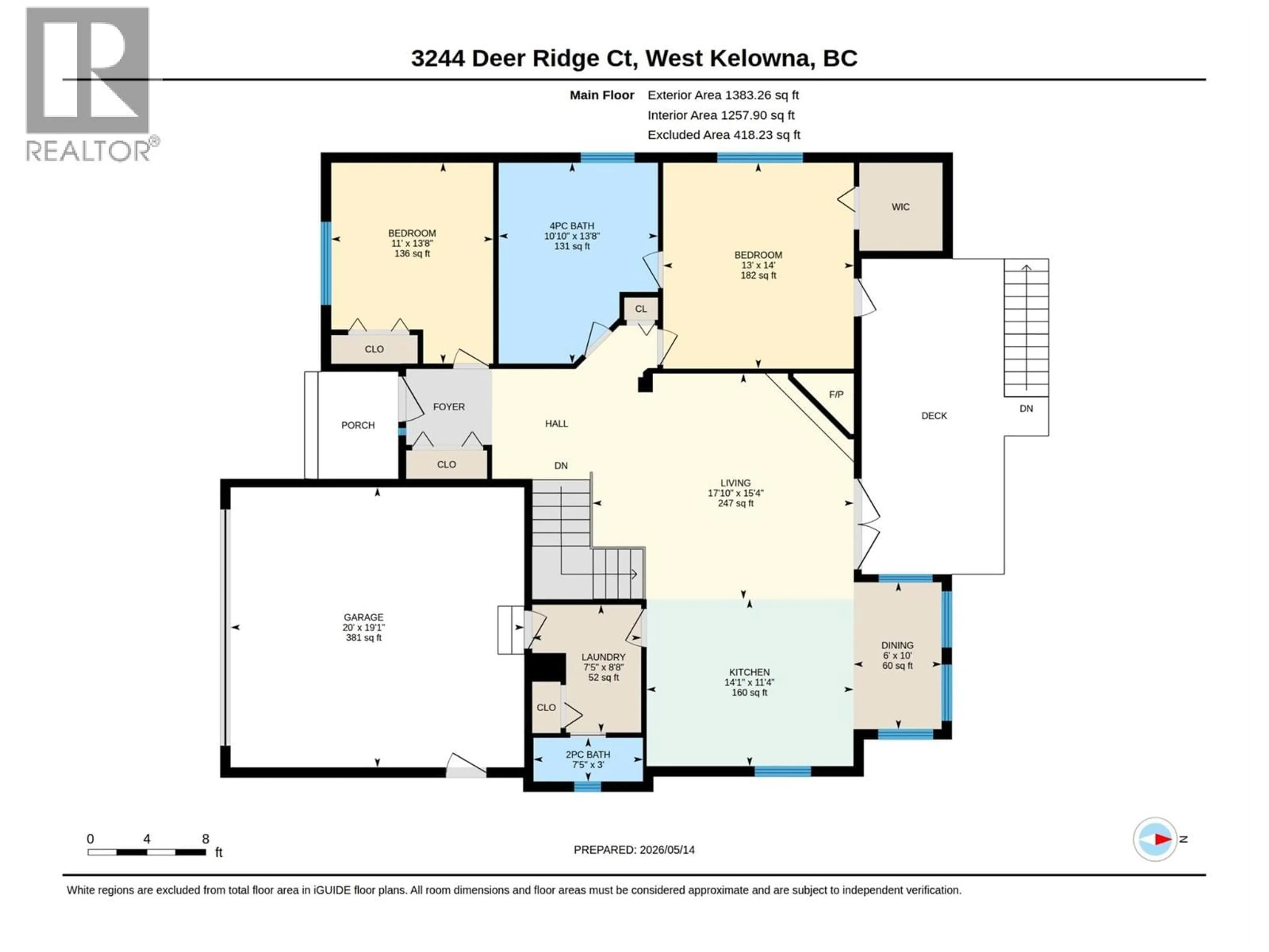 Floor plan for 3244 DEER RIDGE COURT, West Kelowna British Columbia V4T2R3