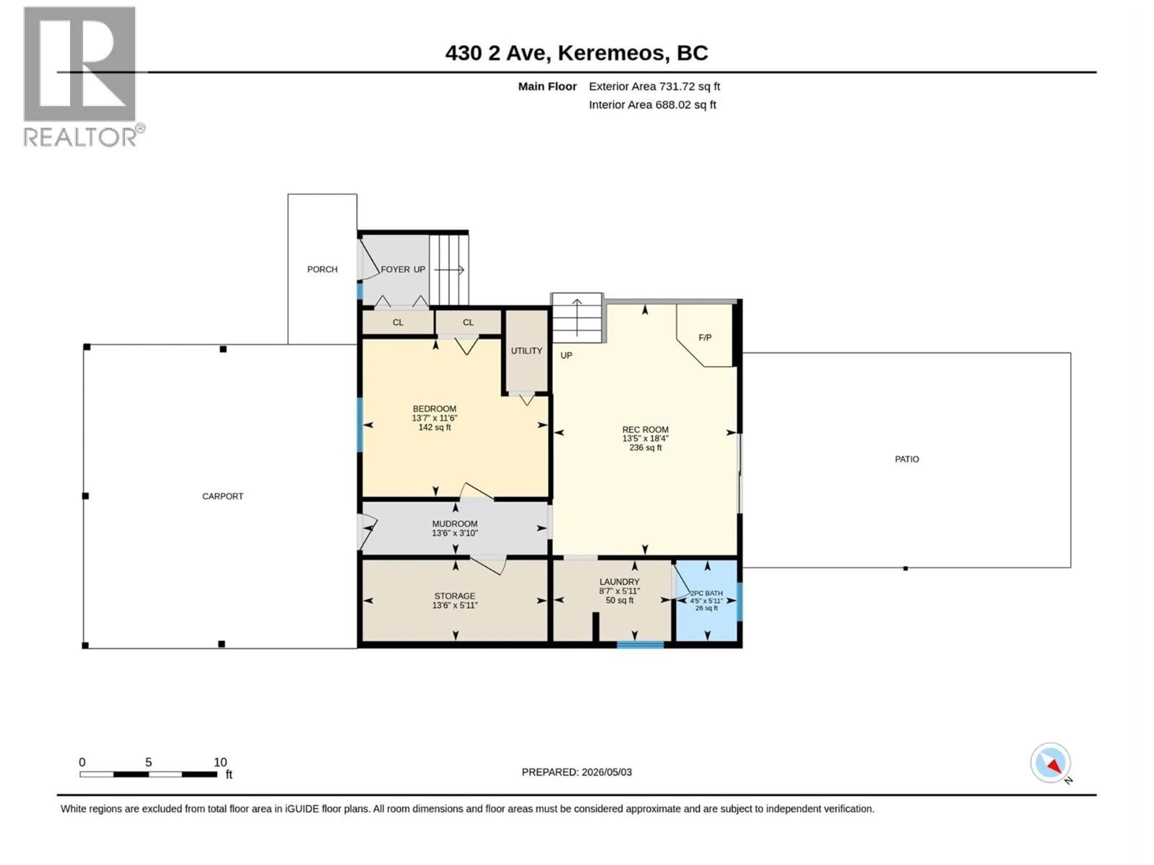 Floor plan for 430 2ND AVENUE, Keremeos British Columbia V0X1N2