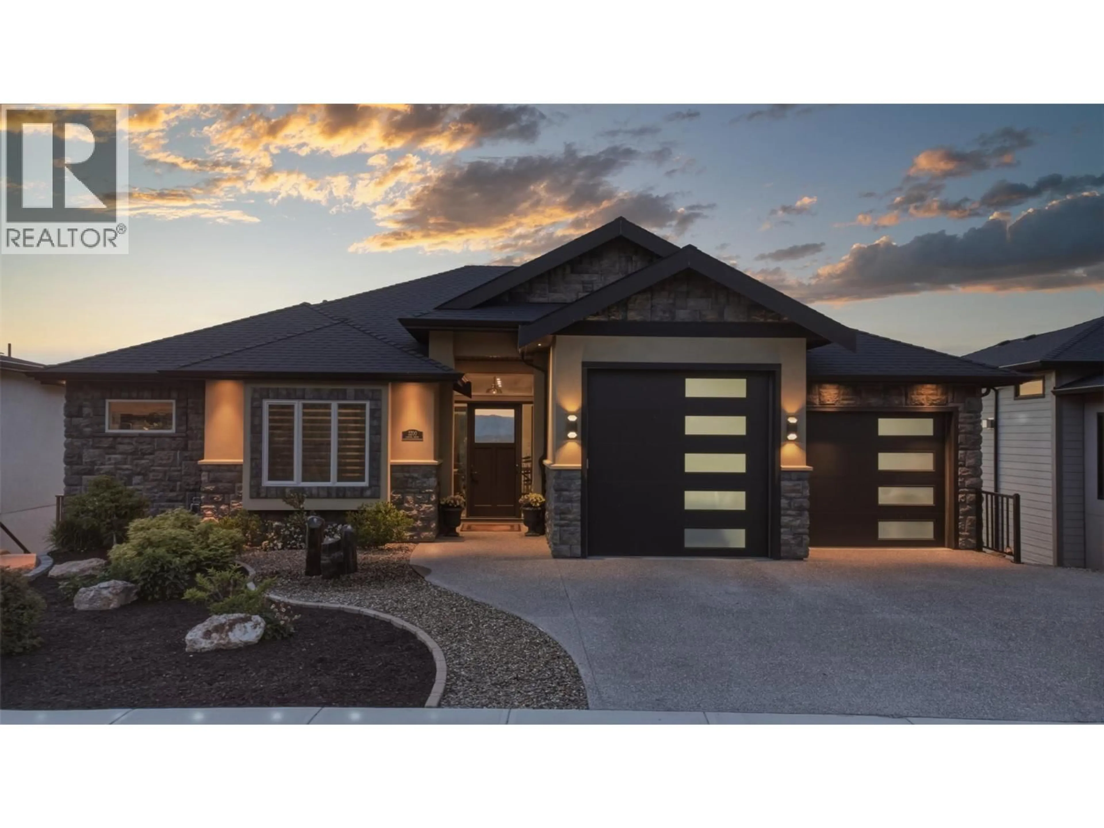 Home with brick exterior material, street for 2200 CORTINA DRIVE, Kelowna British Columbia V1P1V1