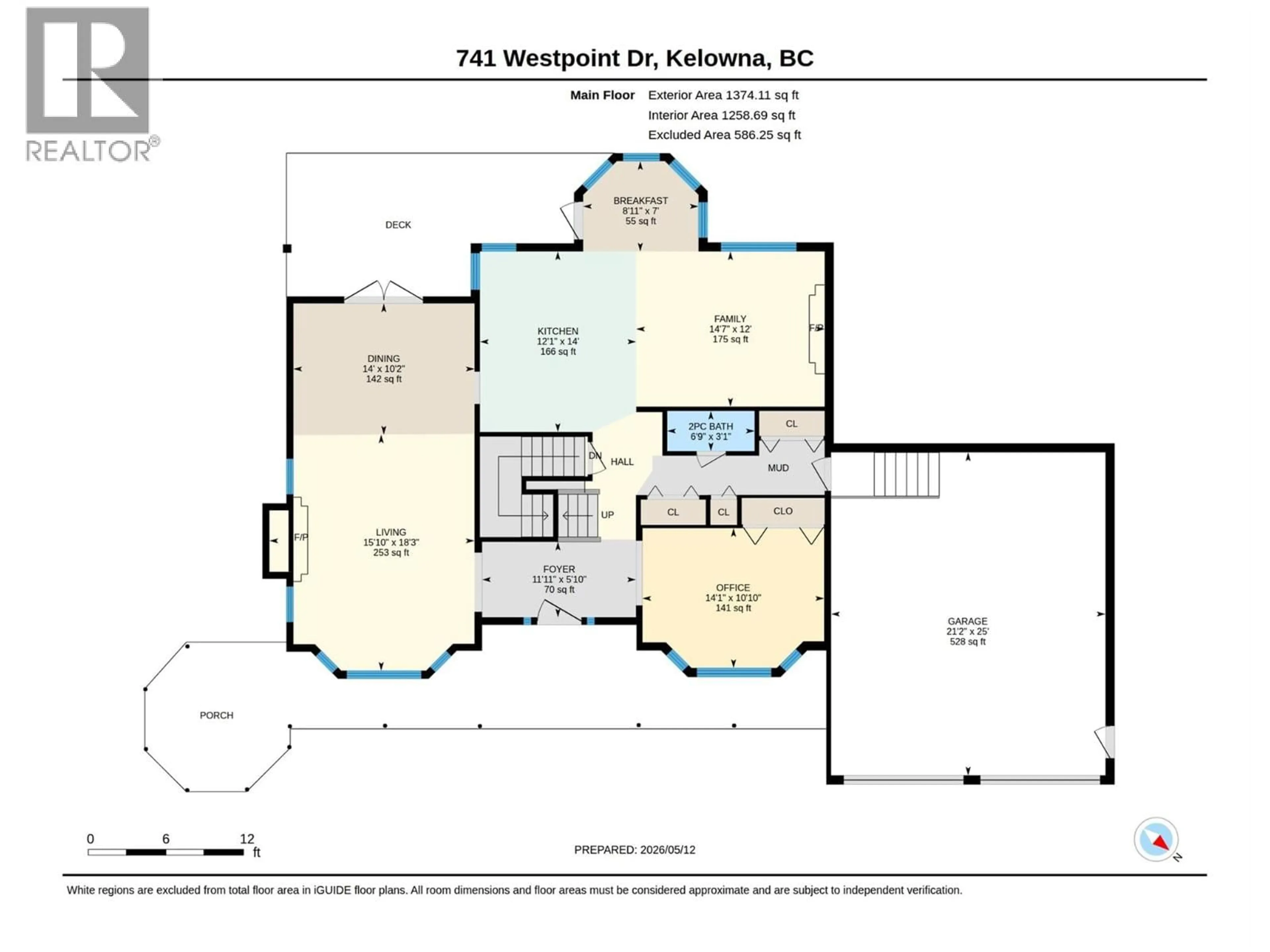 Floor plan for 741 WESTPOINT DRIVE, Kelowna British Columbia V1W2Z4