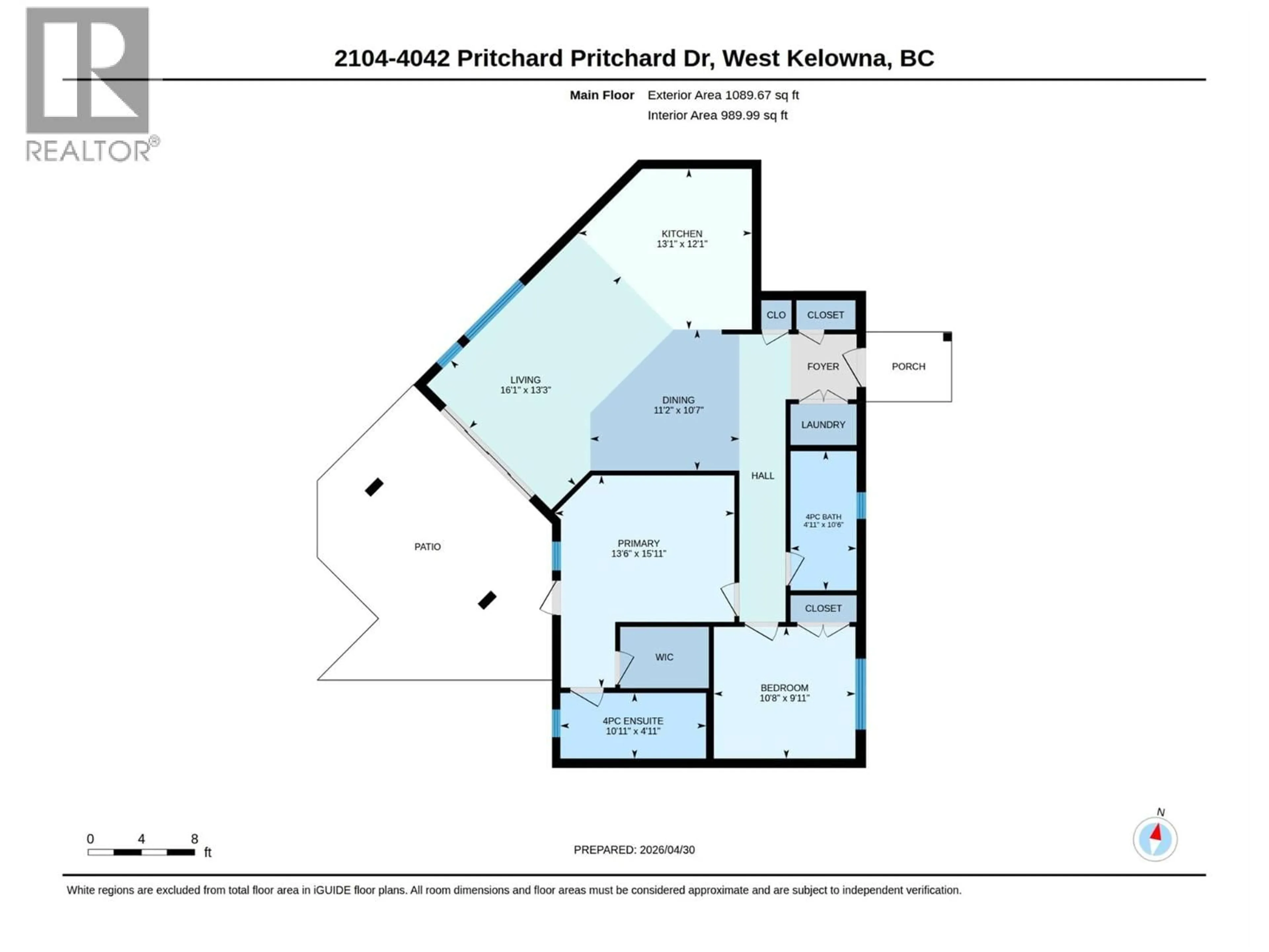 Floor plan for 2104 - 4042 PRITCHARD DRIVE, West Kelowna British Columbia V4T3E4