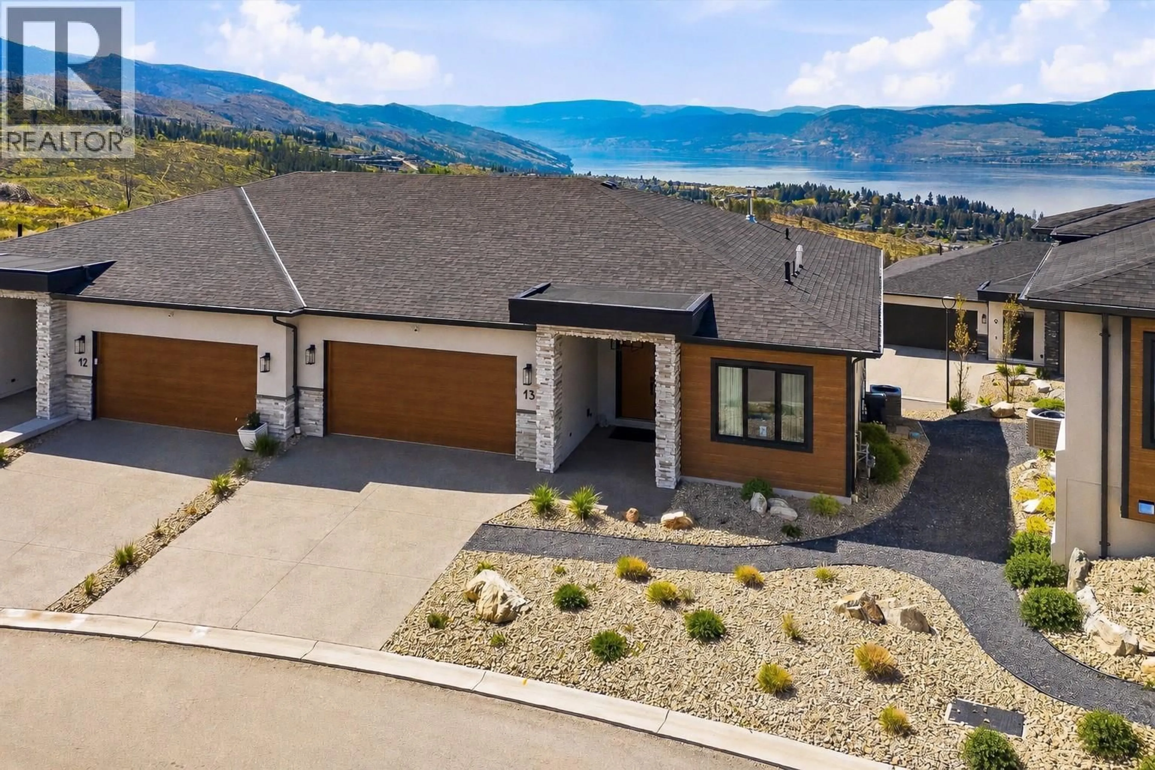 A pic from outside/outdoor area/front of a property/back of a property/a pic from drone, mountain view for 13 - 796 KUIPERS CRESCENT, Kelowna British Columbia V1W5C9
