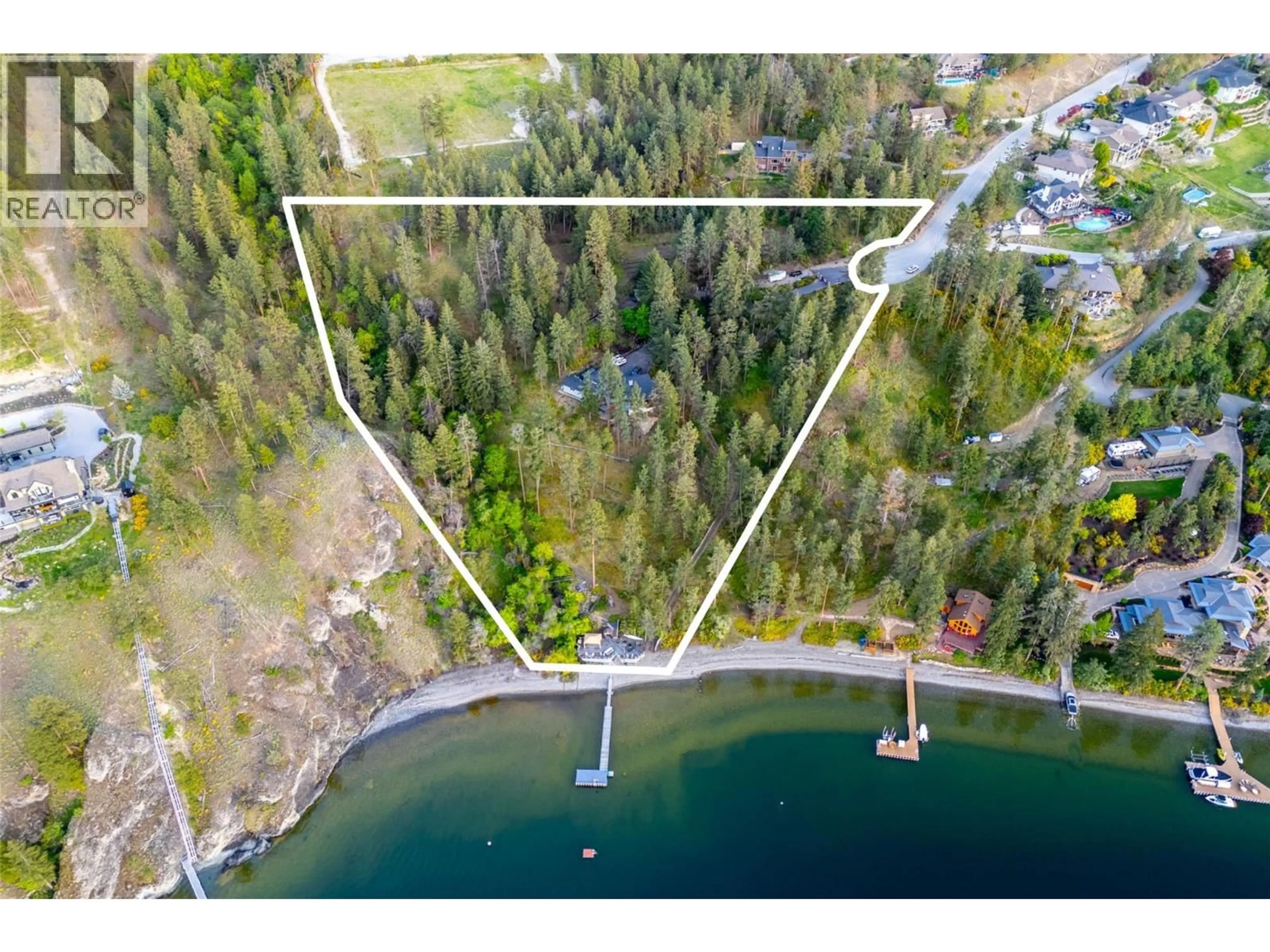 A pic from outside/outdoor area/front of a property/back of a property/a pic from drone, water/lake/river/ocean view for 2765 ARTHUR ROAD, Kelowna British Columbia V1V7P9