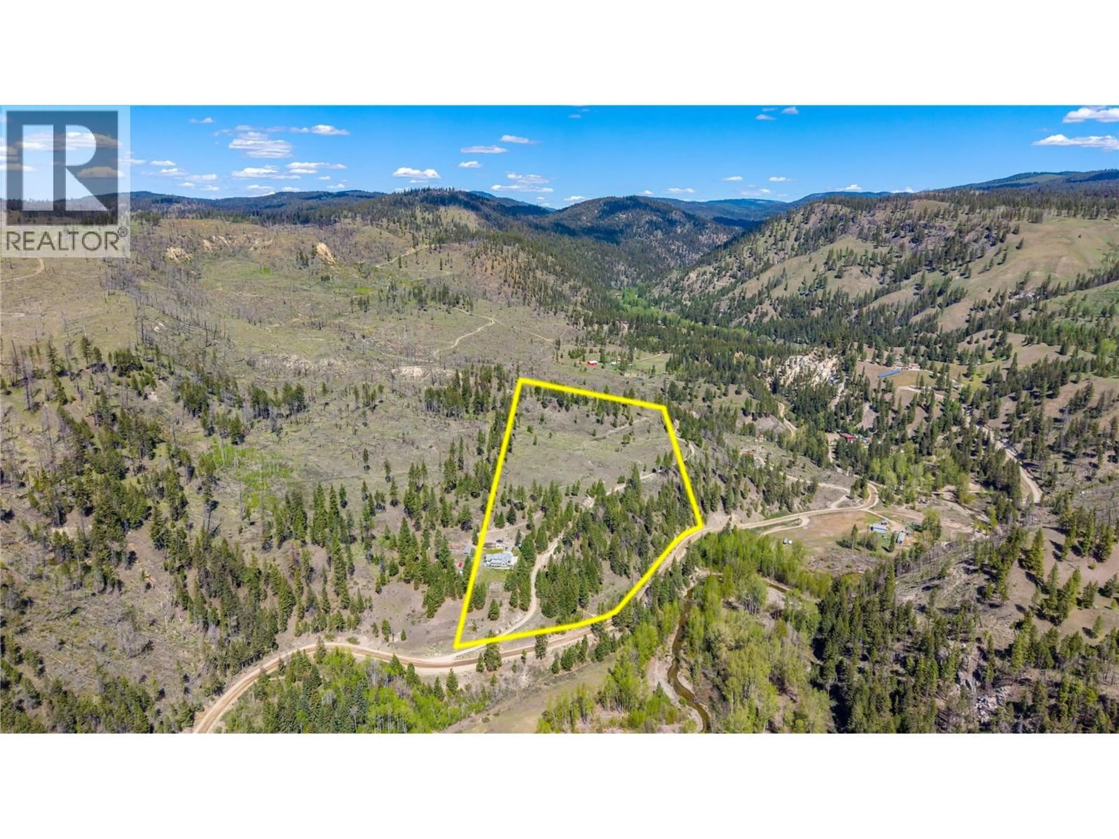 A pic from outside/outdoor area/front of a property/back of a property/a pic from drone, mountain view for 1100 SUMMERS CREEK ROAD, Princeton British Columbia V0X1W0