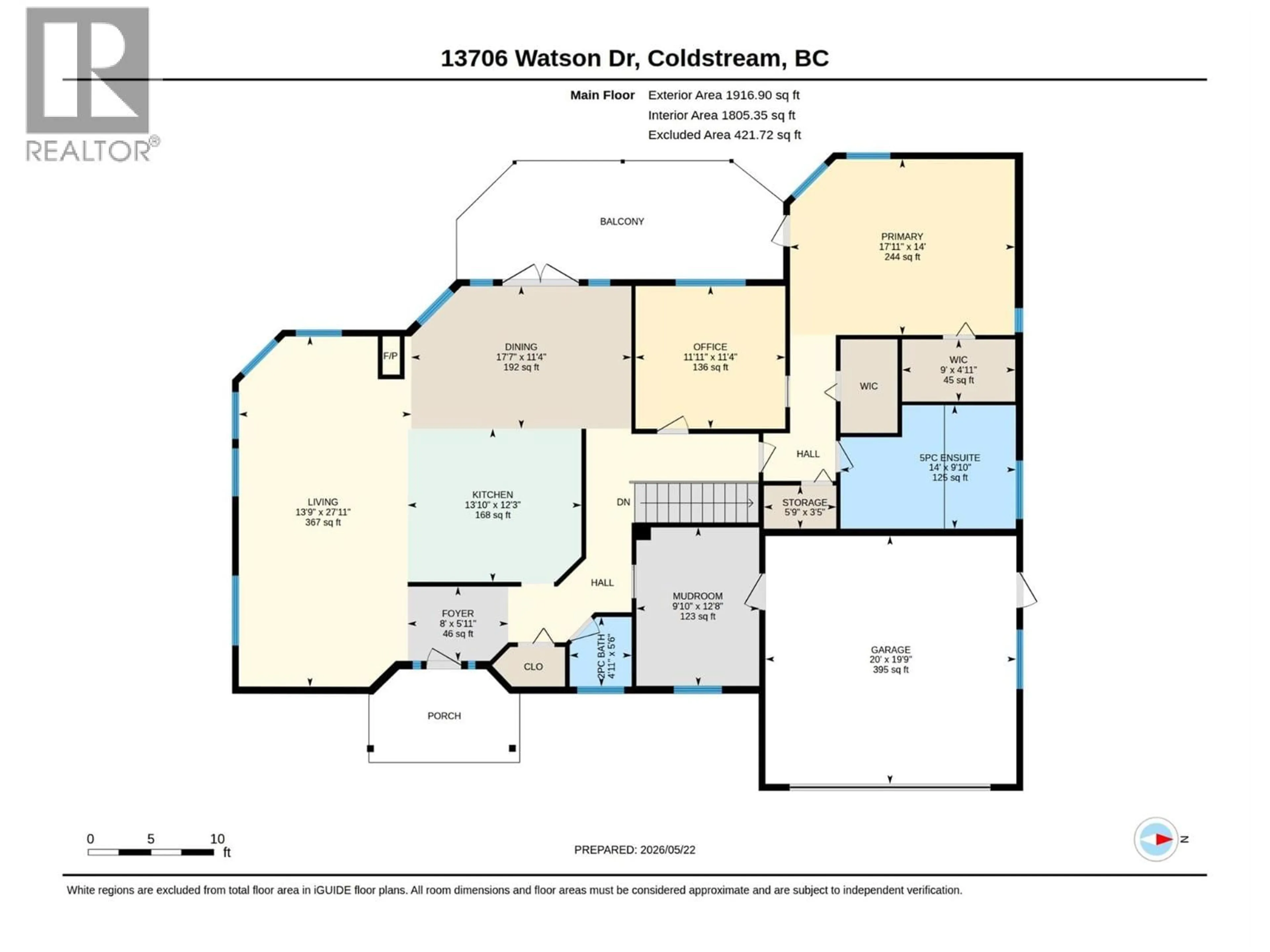 Floor plan for 13706 WATSON DRIVE, Coldstream British Columbia V1B0A4