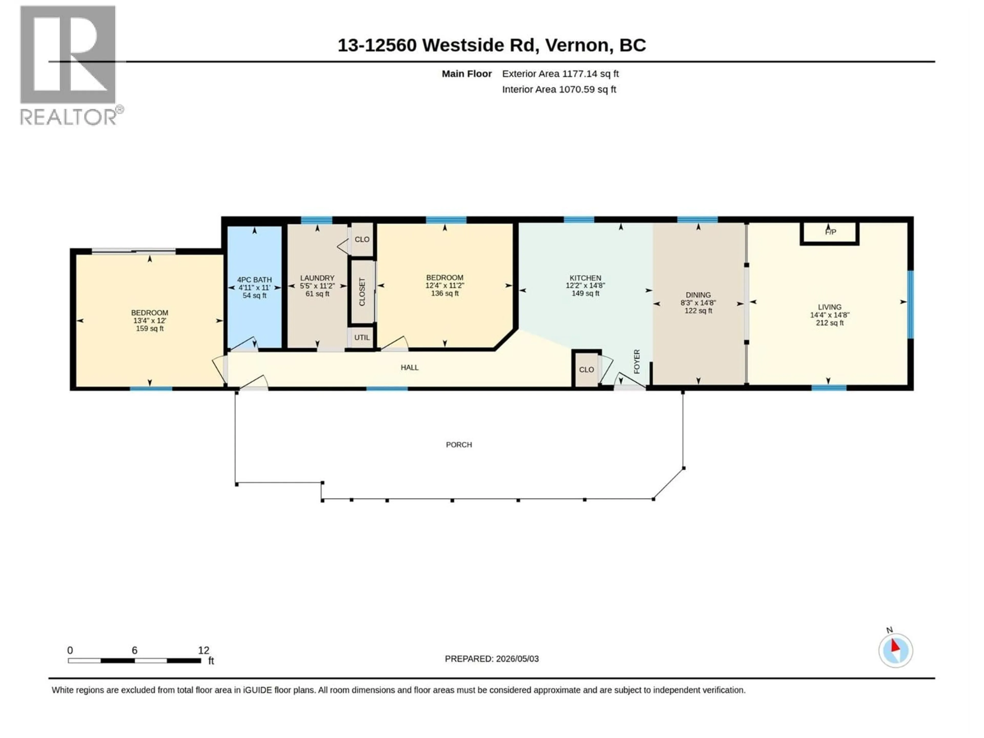 Floor plan for 13 - 12560 WESTSIDE ROAD, Vernon British Columbia V1H1S9