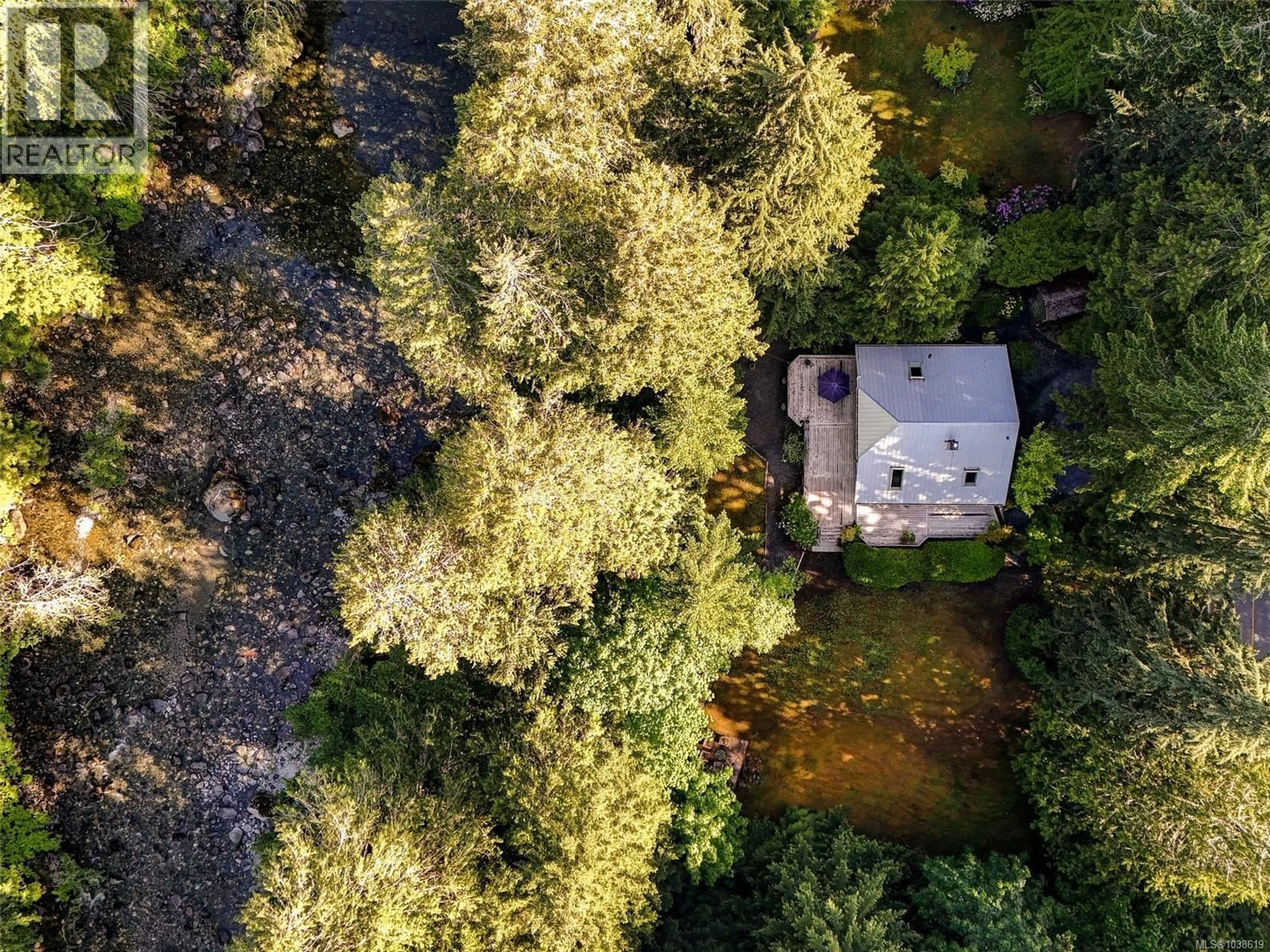 A pic from outside/outdoor area/front of a property/back of a property/a pic from drone, forest/trees view for 2980 SOOKE RIVER ROAD, Sooke British Columbia V9Z0Y1