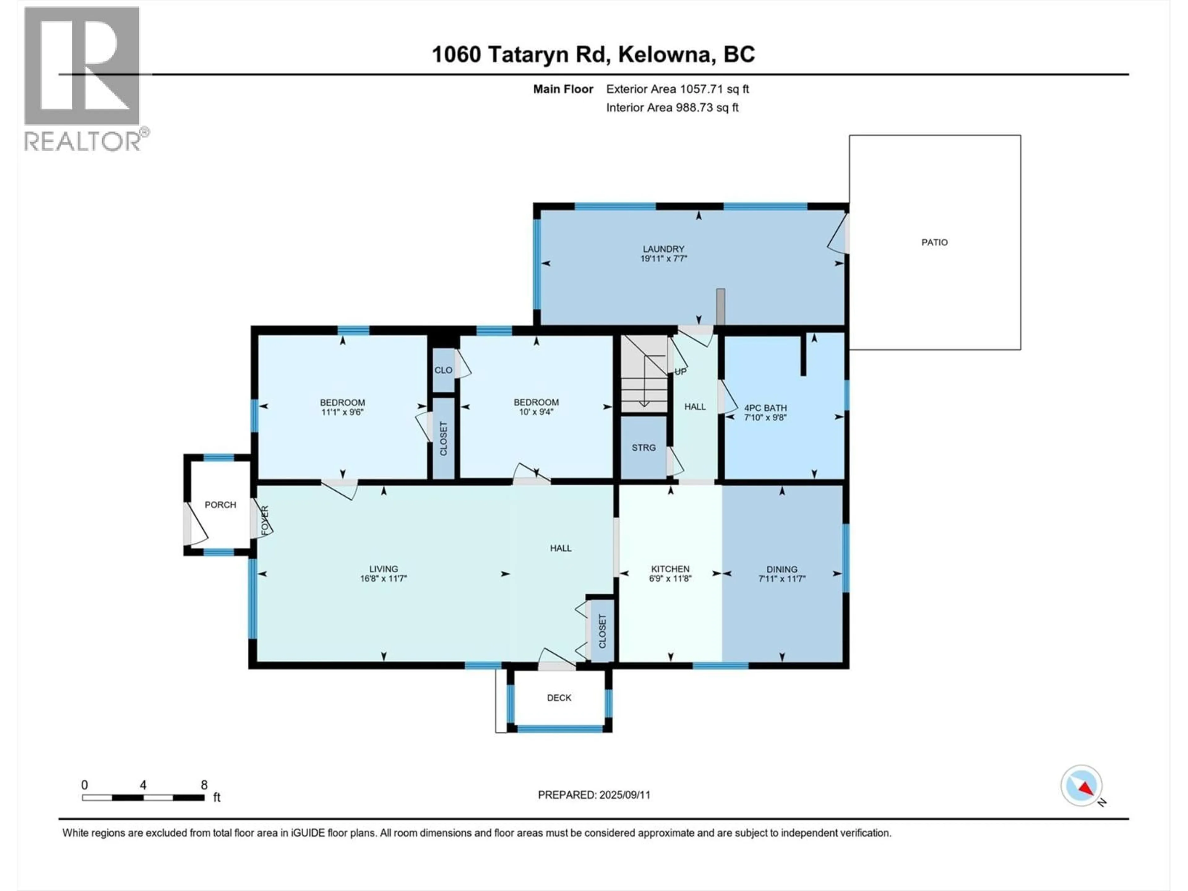 Floor plan for 1060 TATARYN ROAD, Kelowna British Columbia V1X1N8