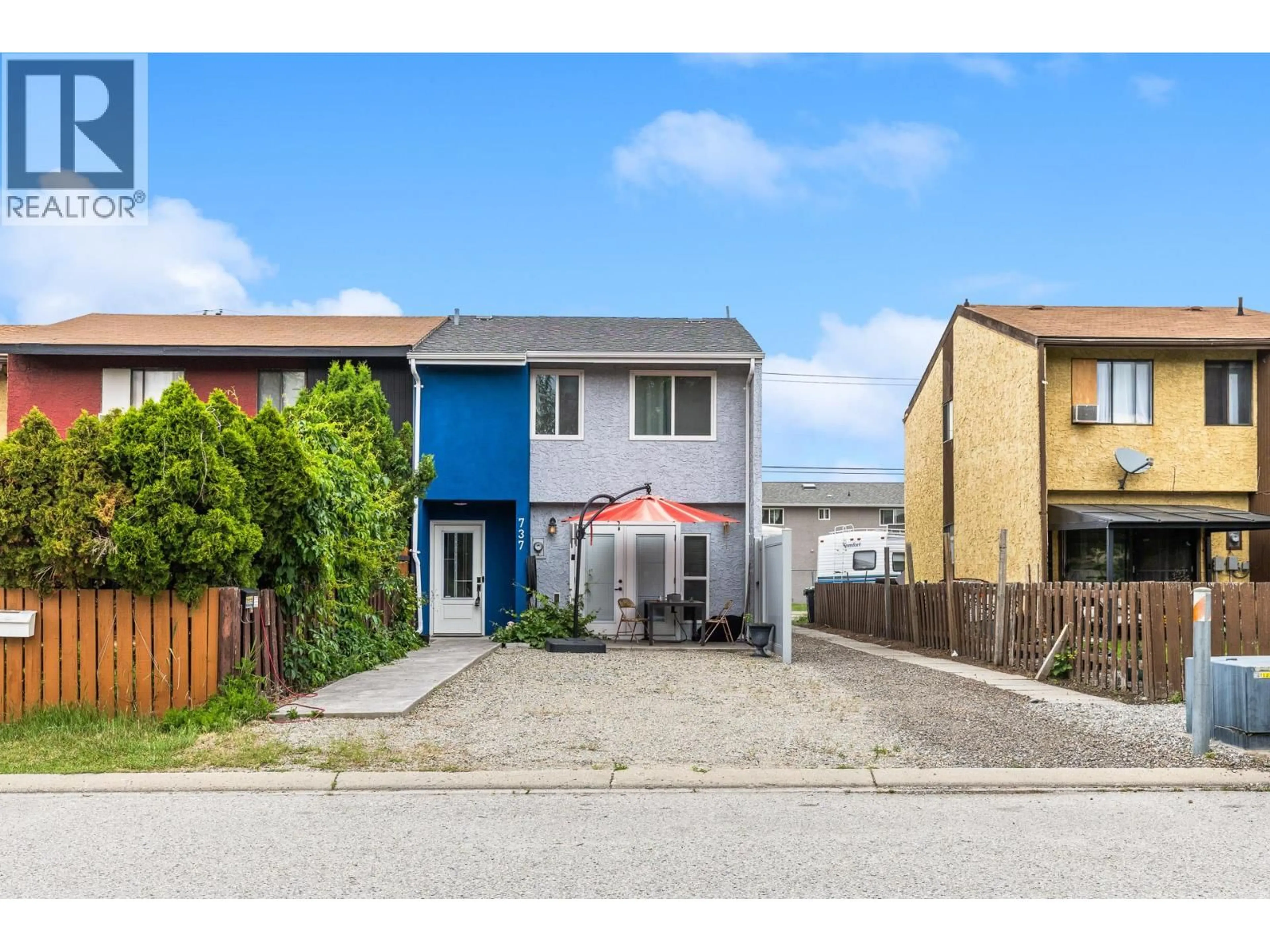 A pic from outside/outdoor area/front of a property/back of a property/a pic from drone, street for 737 FAIRWAY AVENUE, Penticton British Columbia V2A6M3