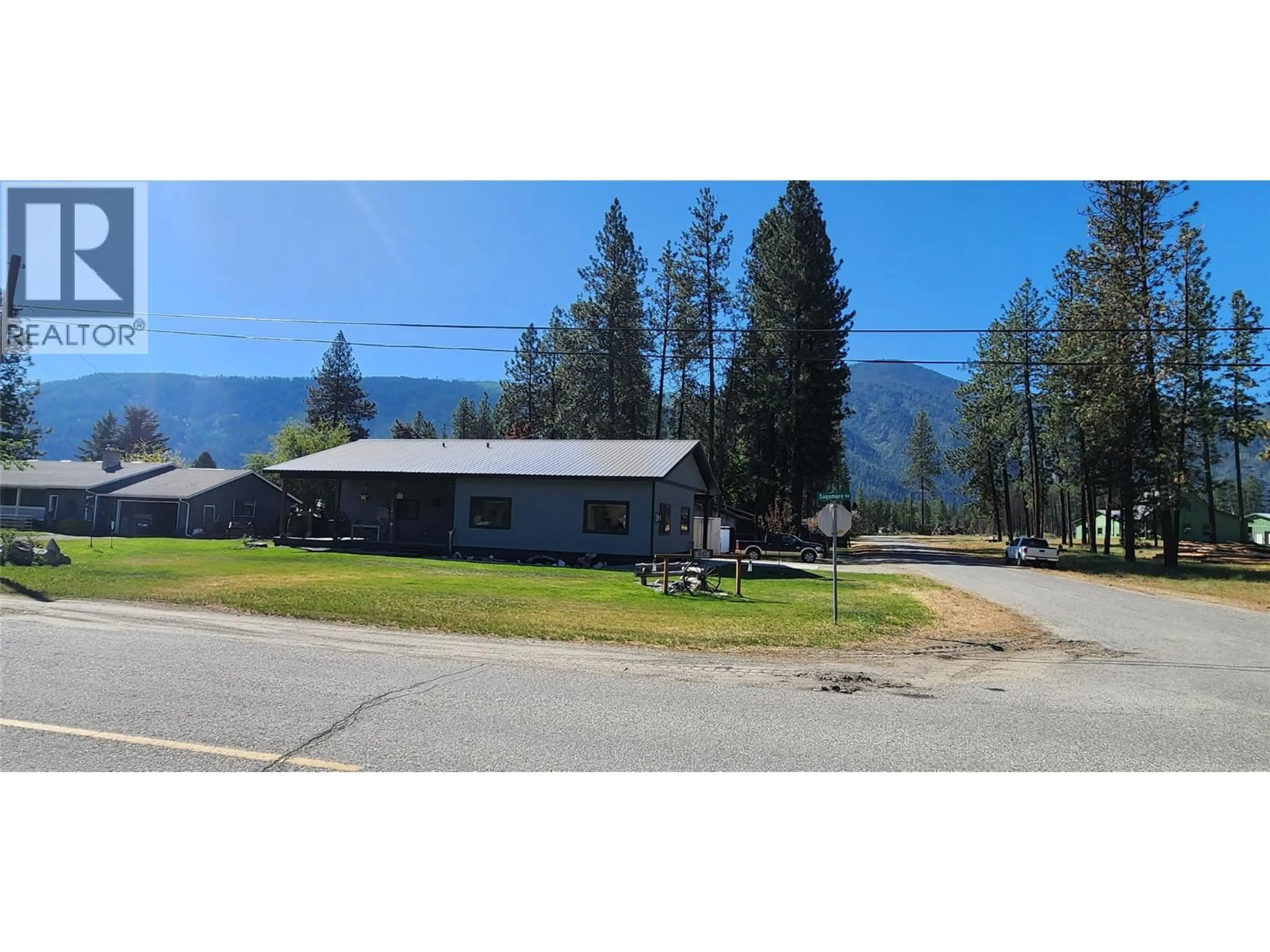 A pic from outside/outdoor area/front of a property/back of a property/a pic from drone, mountain view for 90 SAGAMORE ROAD, Grand Forks British Columbia V0H1H4