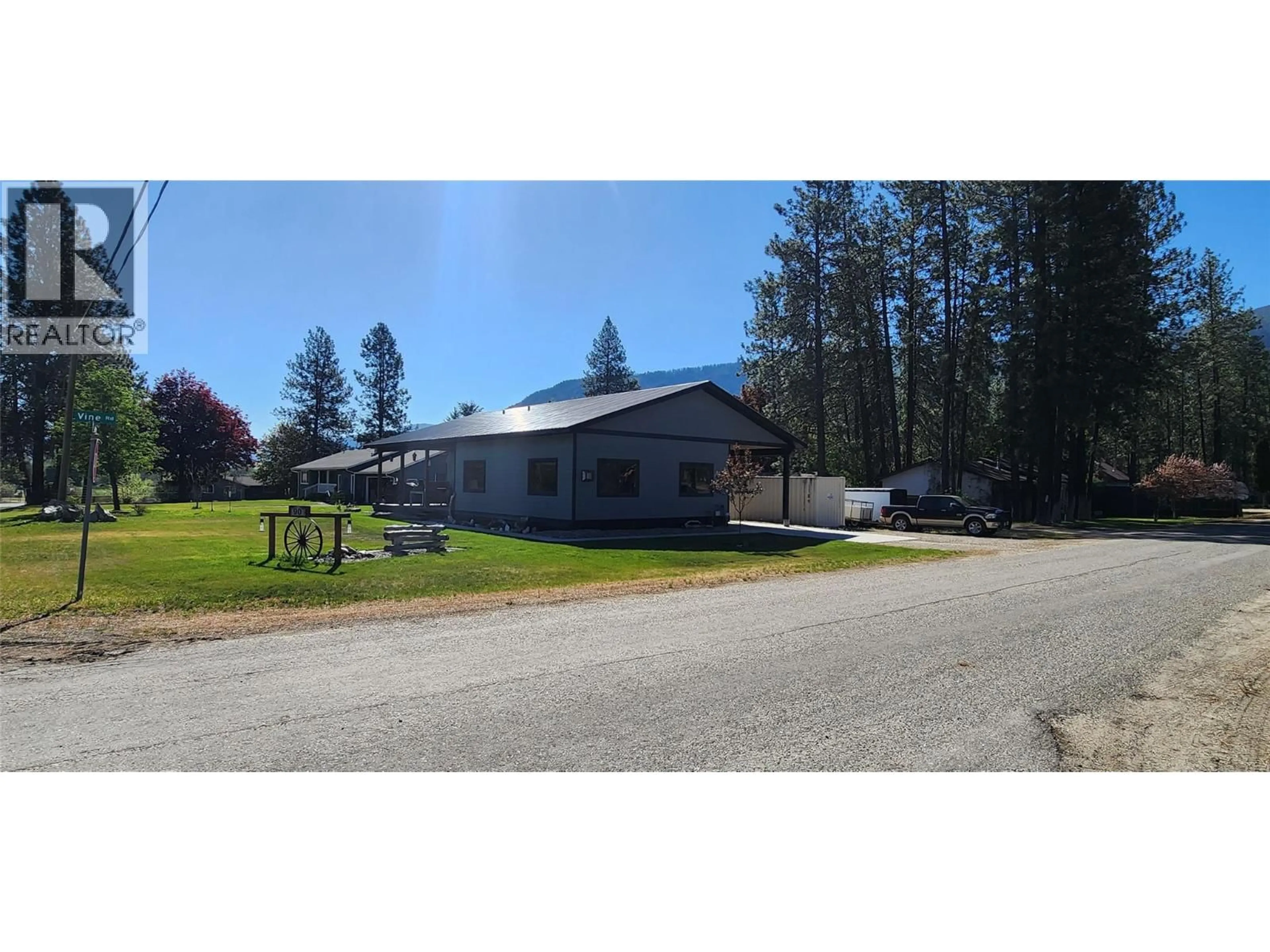 A pic from outside/outdoor area/front of a property/back of a property/a pic from drone, unknown for 90 SAGAMORE ROAD, Grand Forks British Columbia V0H1H4