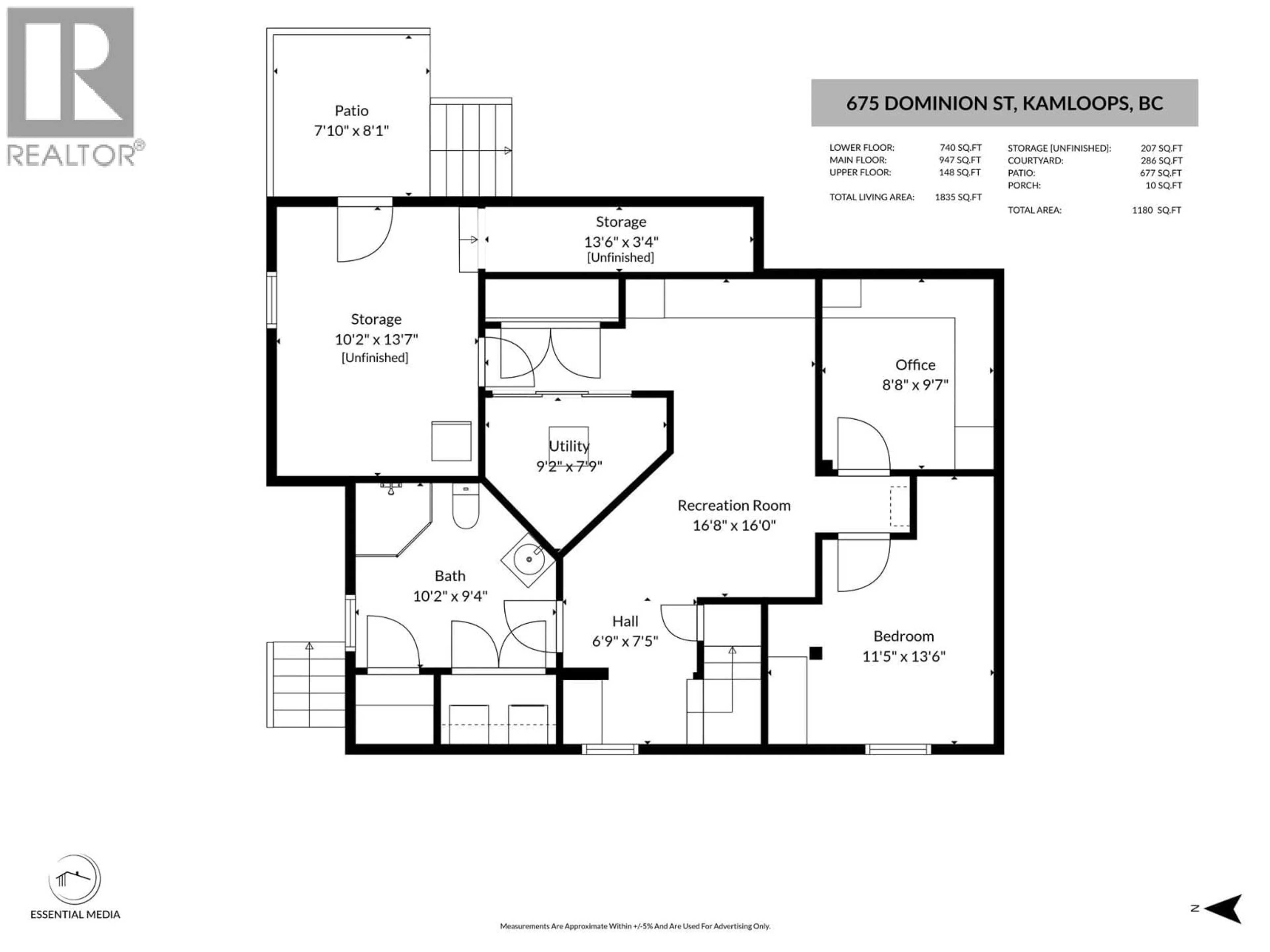 Floor plan for 675 DOMINION STREET, Kamloops British Columbia V2C2X6