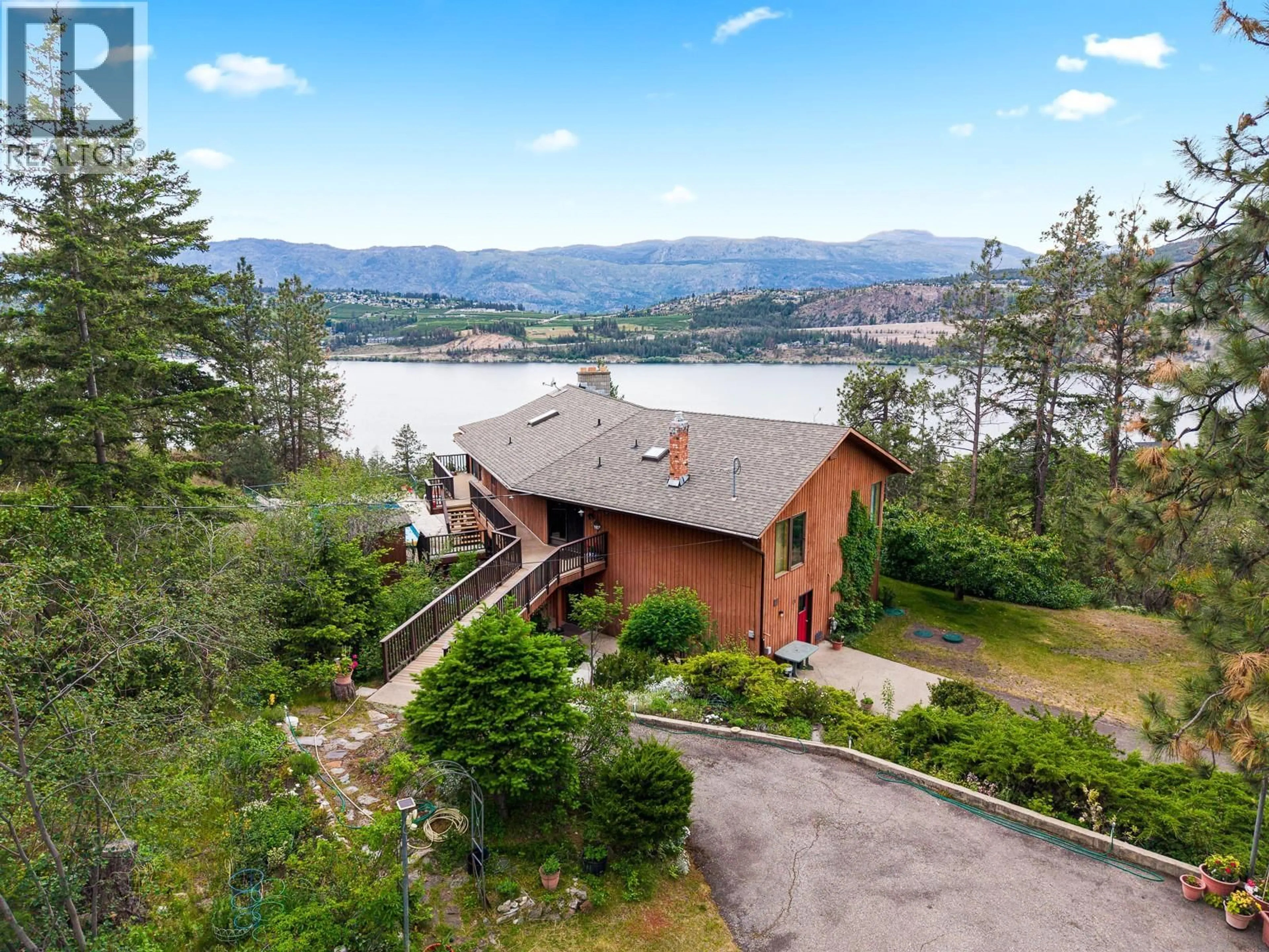 A pic from outside/outdoor area/front of a property/back of a property/a pic from drone, water/lake/river/ocean view for 12610 OYAMA ROAD, Oyama British Columbia V4V2A4