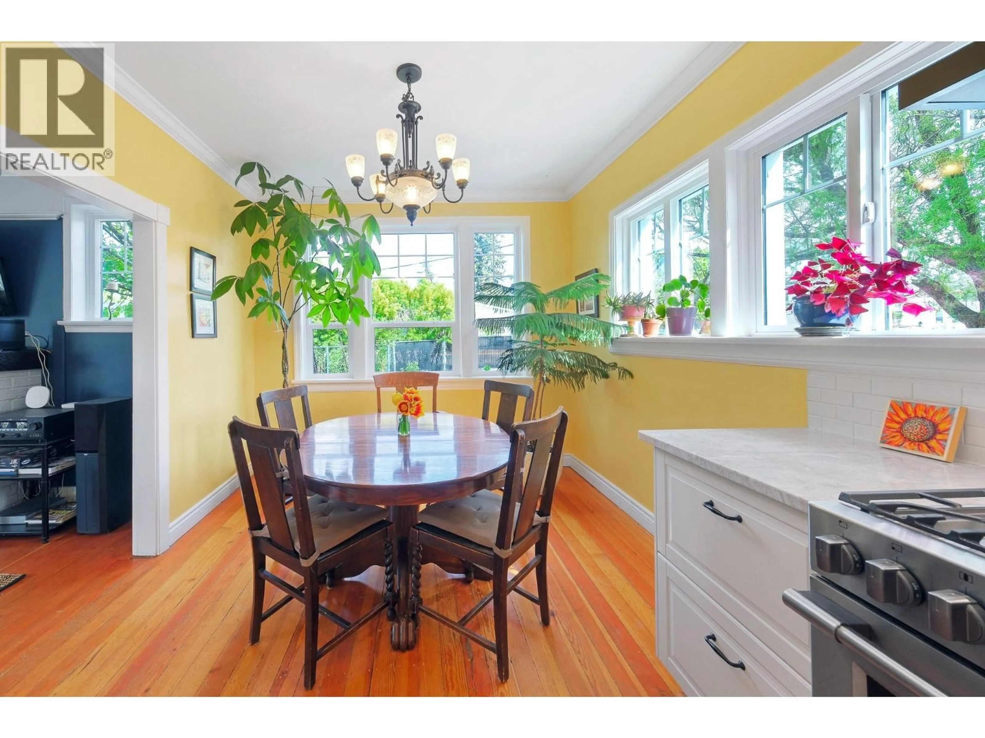 Dining room, wood/laminate floor for 4215 20TH STREET, Vernon British Columbia V1T4E2