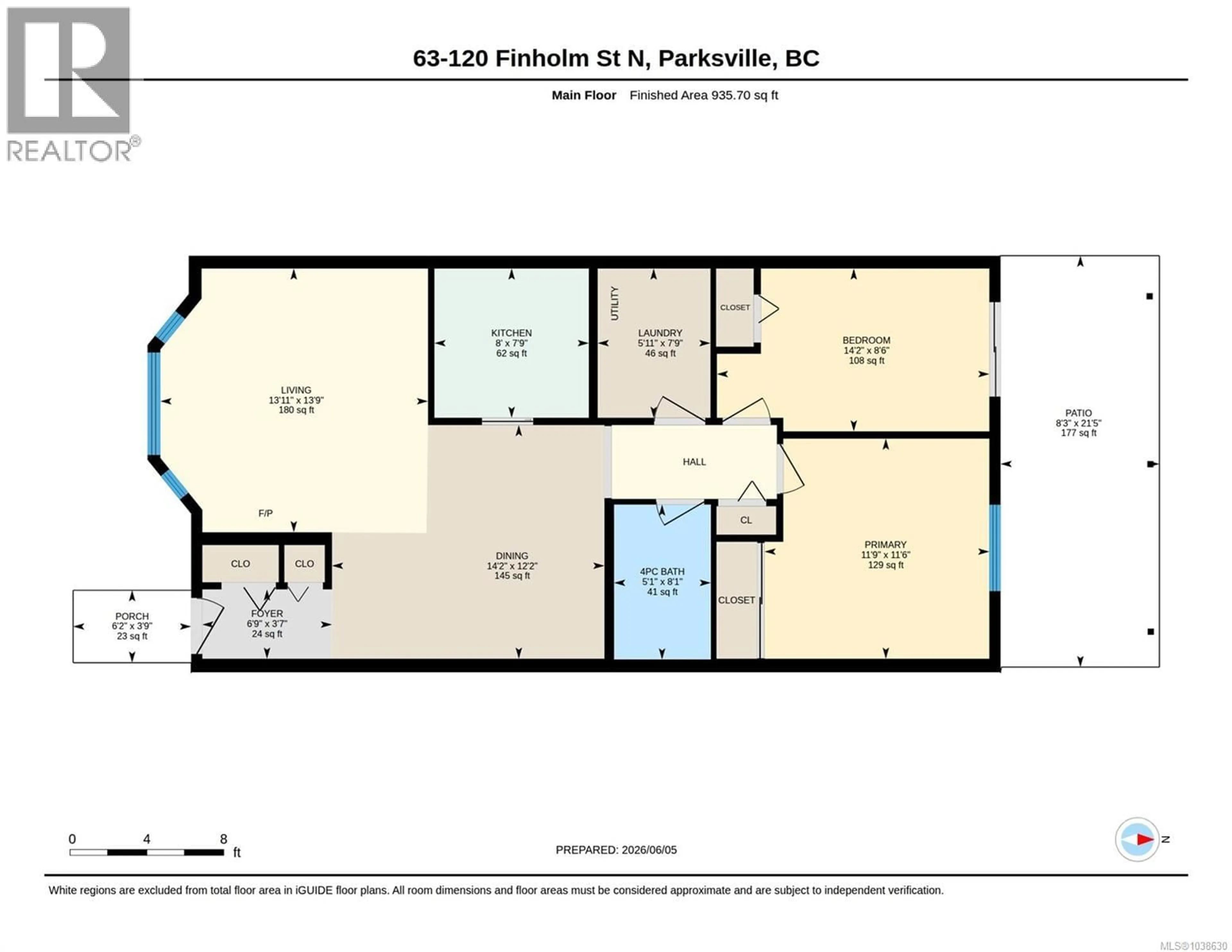 Floor plan for 63 - 120 FINHOLM STREET NORTH, Parksville British Columbia V9P1J5