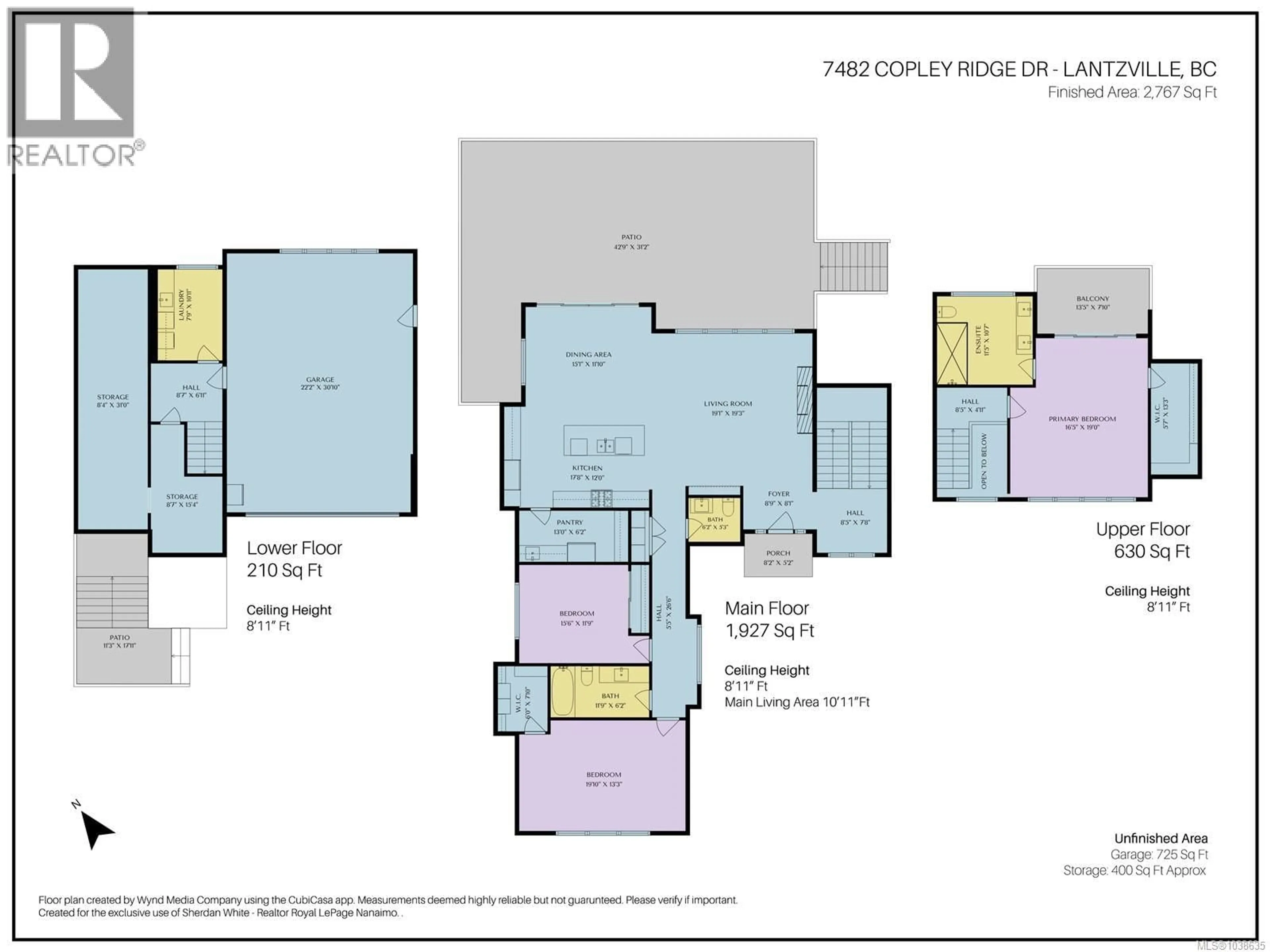 Floor plan for 7482 COPLEY RIDGE DRIVE, Lantzville British Columbia V0R2H0