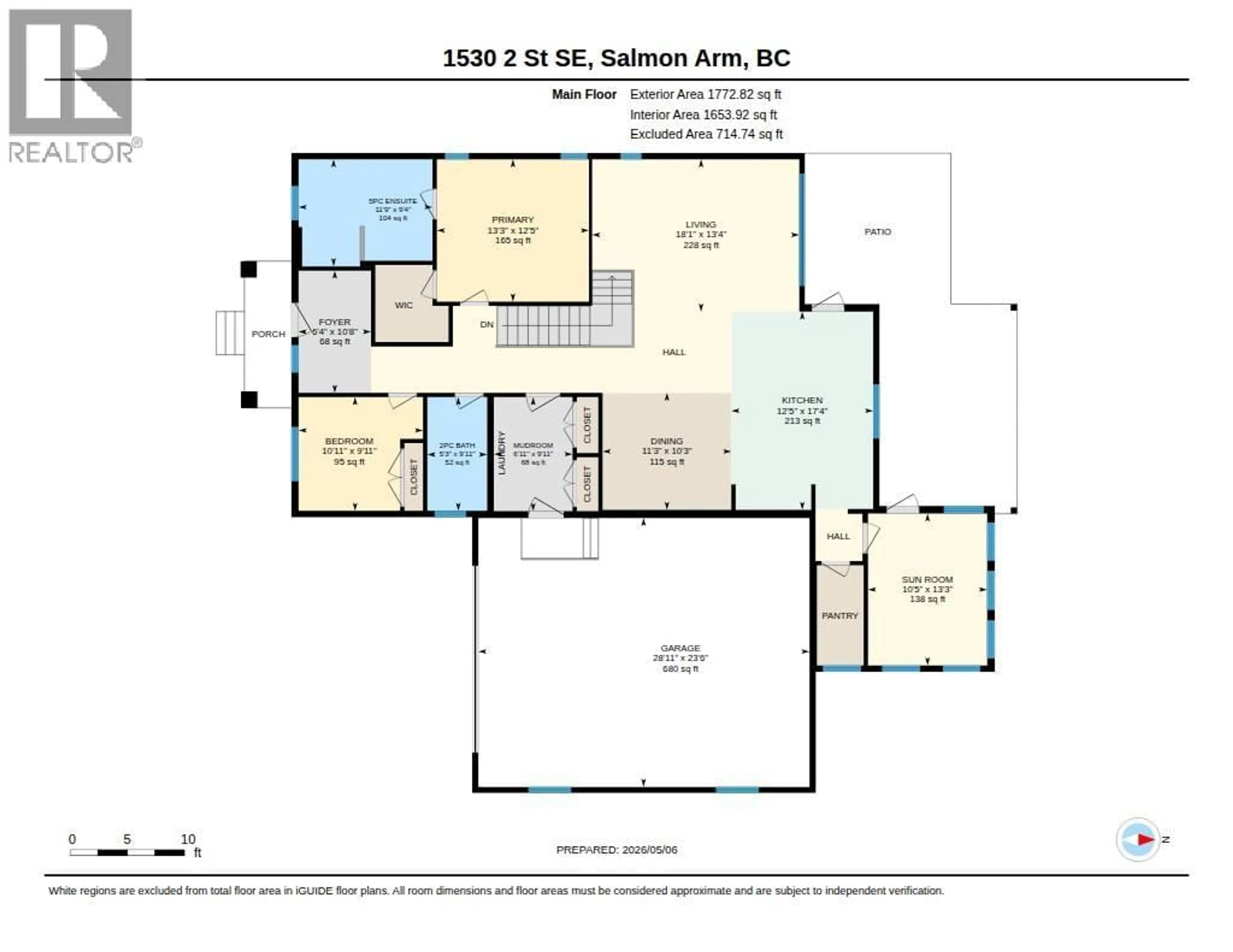 Floor plan for 1530 2 STREET SOUTHEAST, Salmon Arm British Columbia V1E0G3