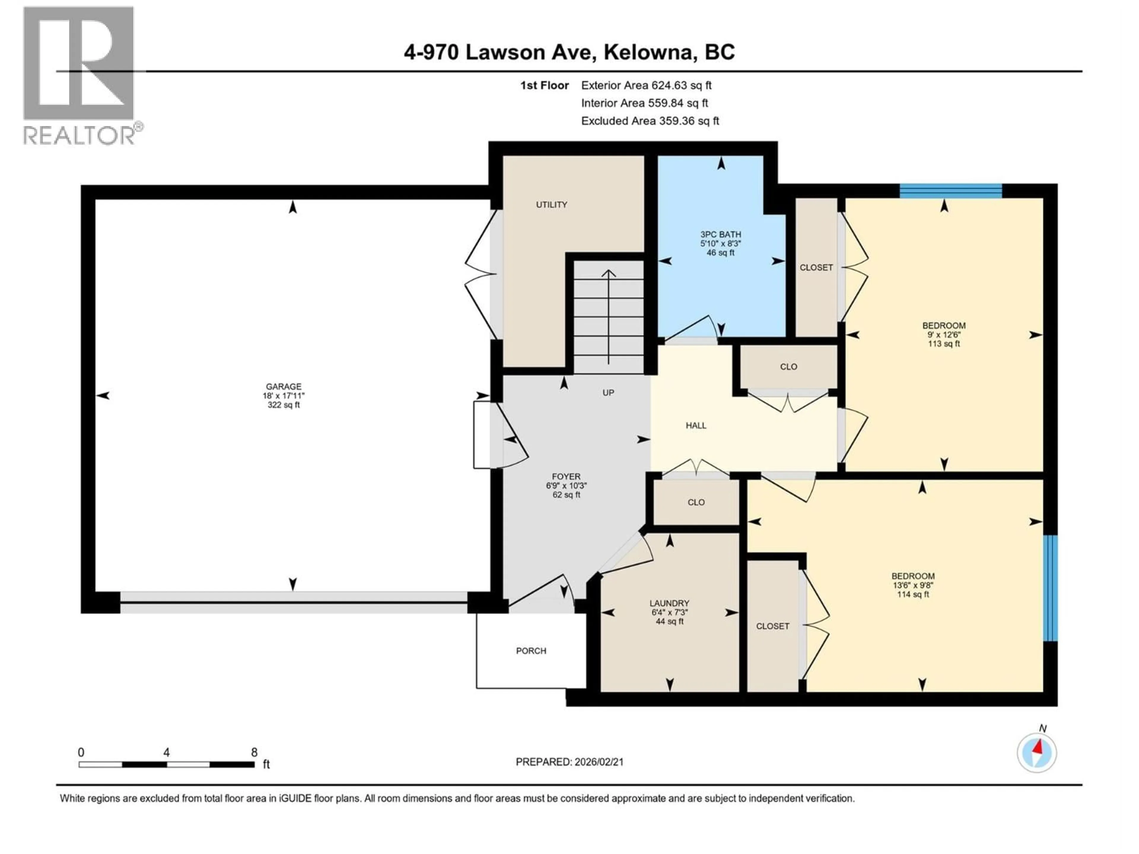 Floor plan for 4 - 970 LAWSON AVENUE, Kelowna British Columbia V1Y6T1