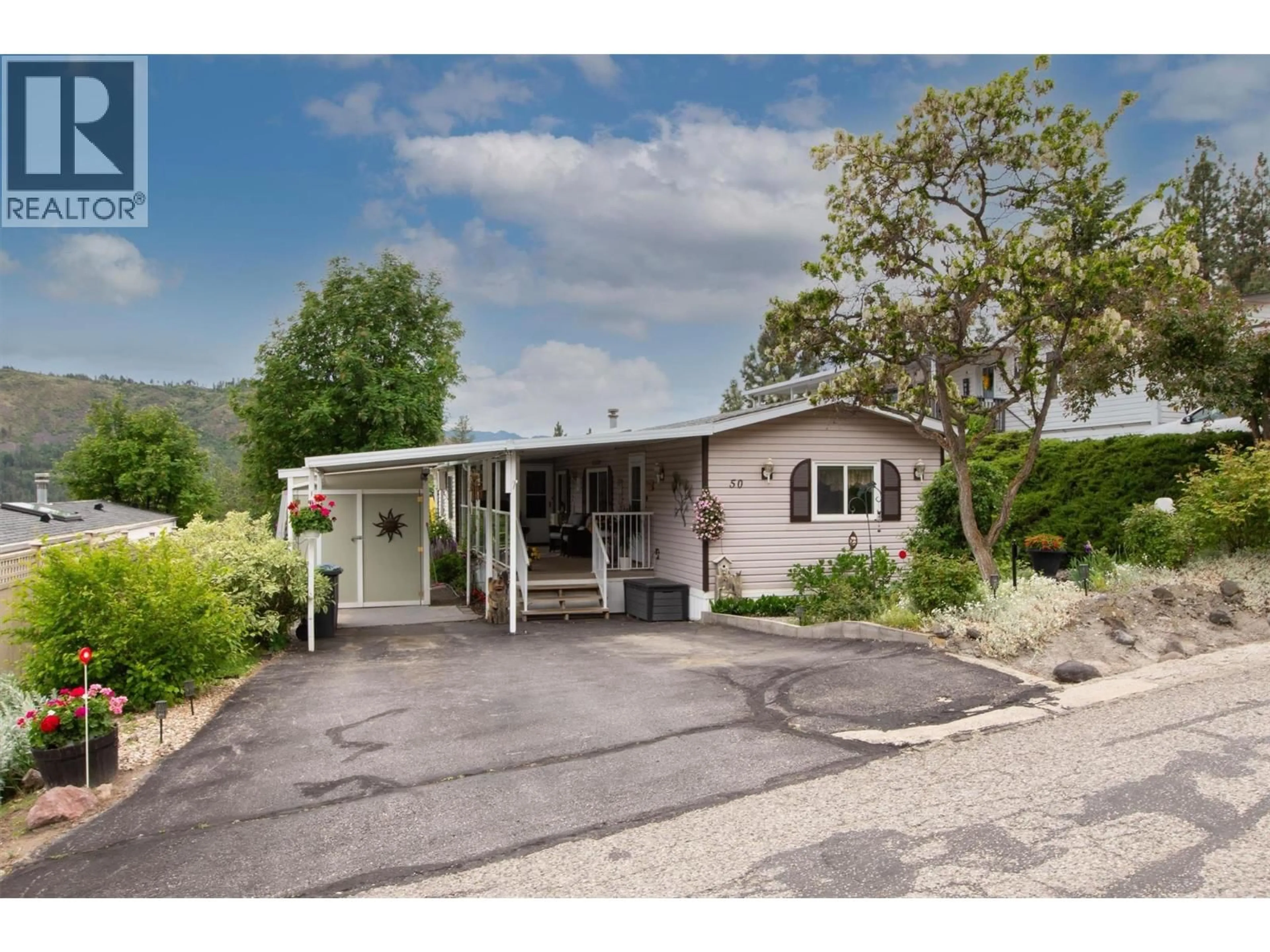 Home with vinyl exterior material, street for 50 - 1750 LENZ ROAD, West Kelowna British Columbia V1Z3N1