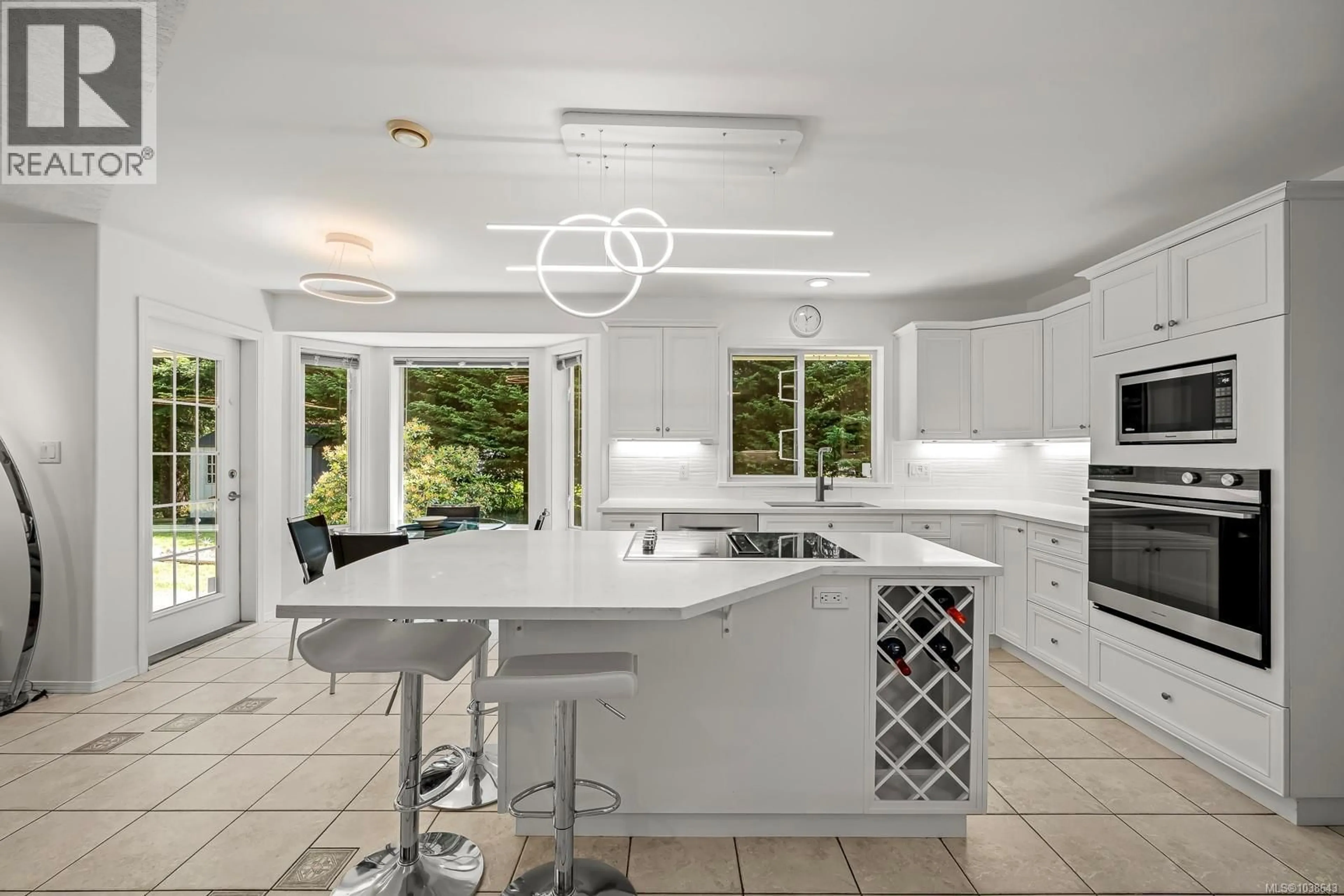 Contemporary kitchen, ceramic/tile floor for 5888 SEA TERRACE ROAD, Courtenay British Columbia V9J1W1